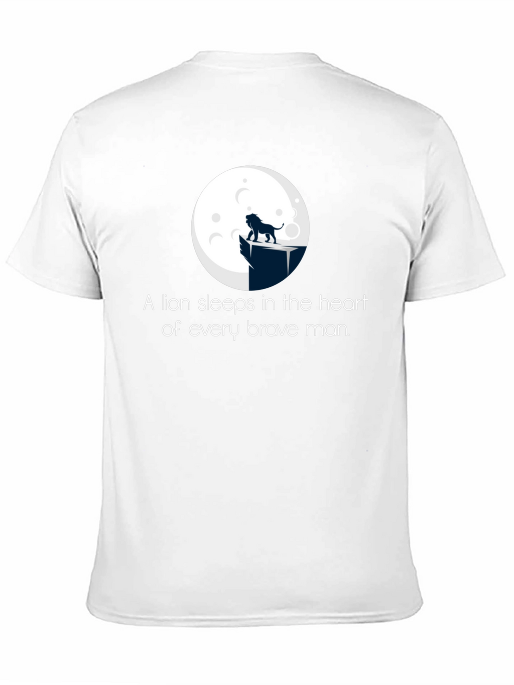 Lion Heart Mens Black Graphic T-Shirt