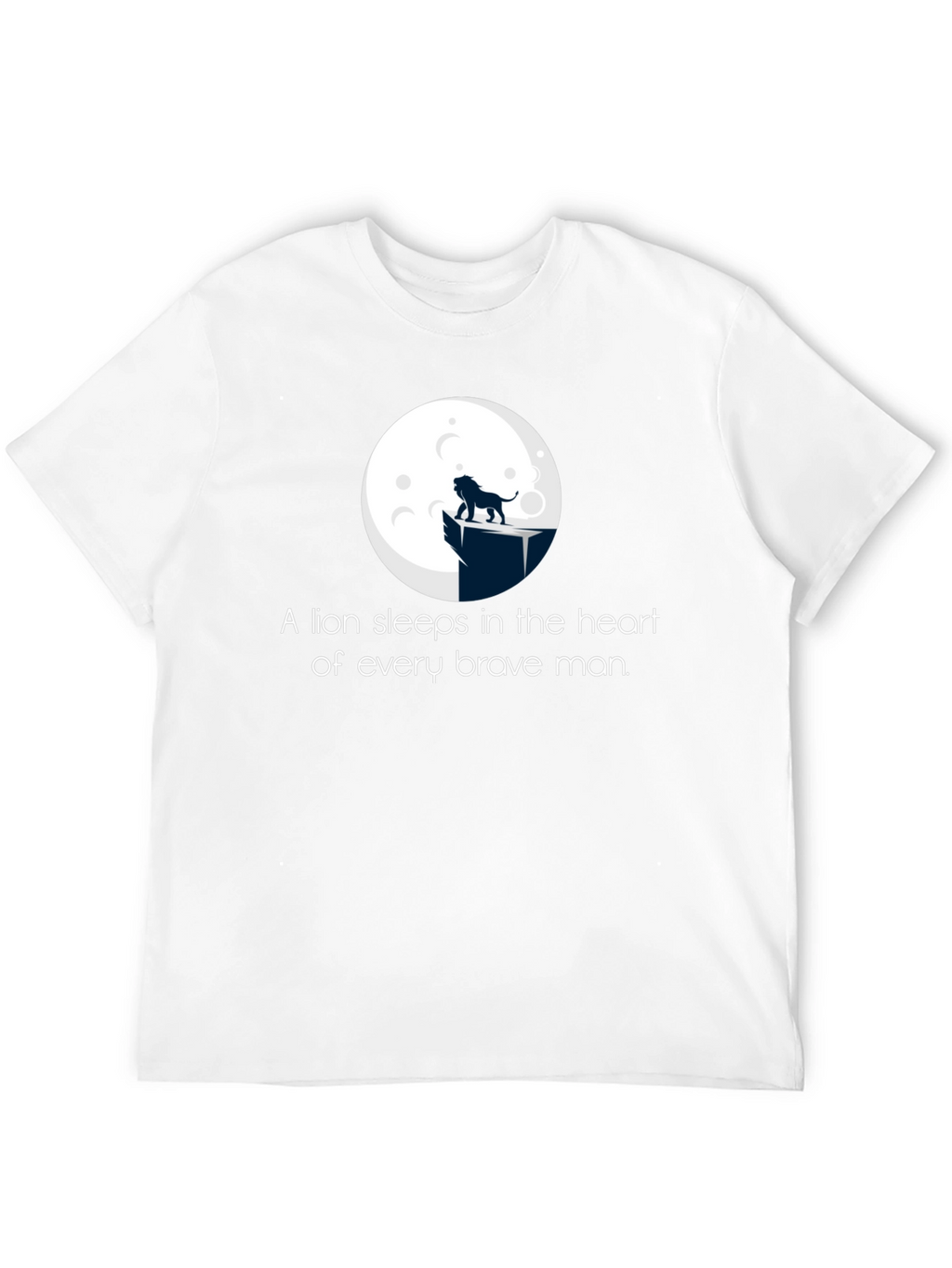 Lion Heart Mens Black Graphic T-Shirt