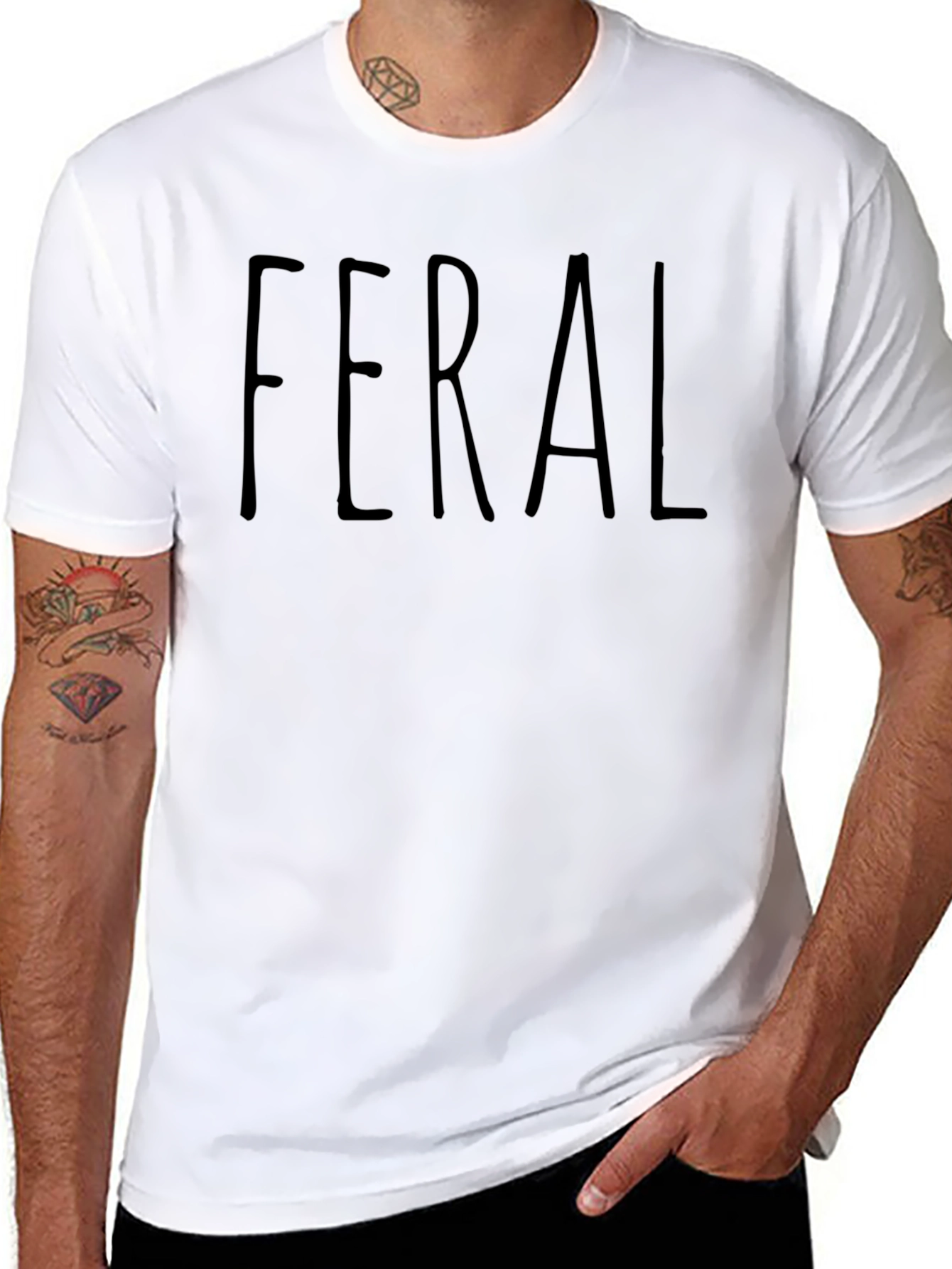 Feral Graphic Tee - Black Crew Neck T-Shirt