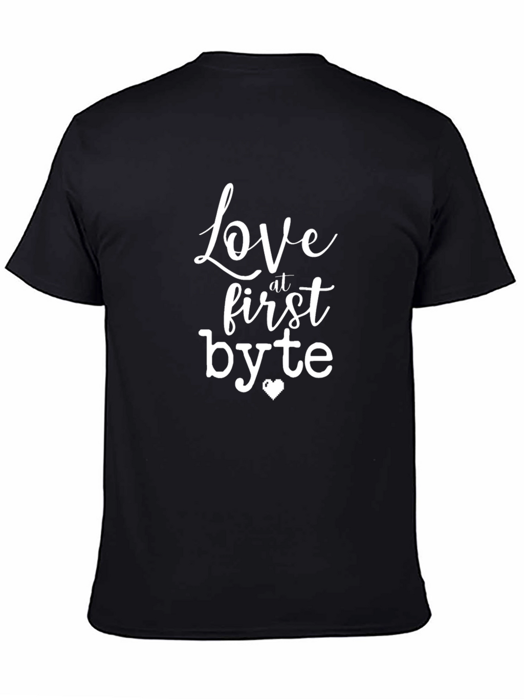 Love at First Byte Black Graphic T-Shirt