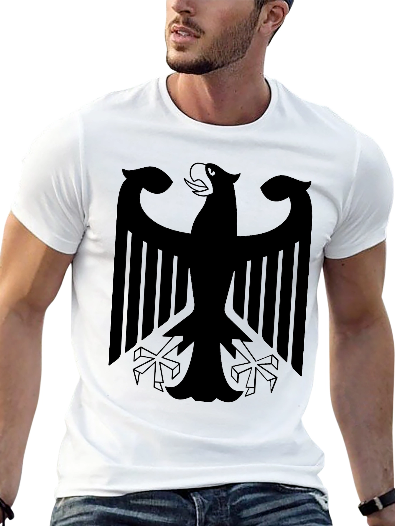 Black Eagle Graphic Tee - Mens Fashion