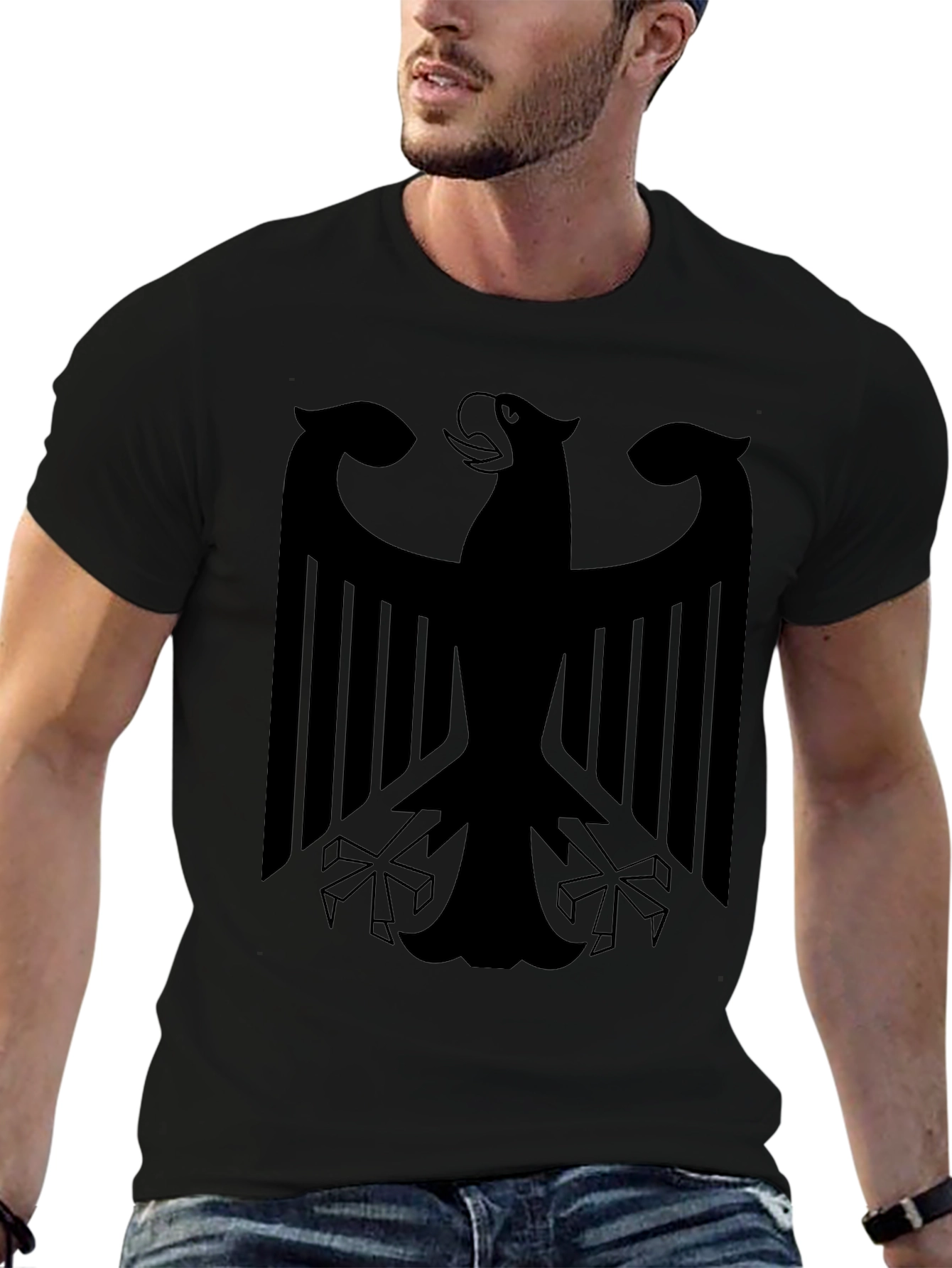 Black Eagle Graphic Tee - Mens Fashion