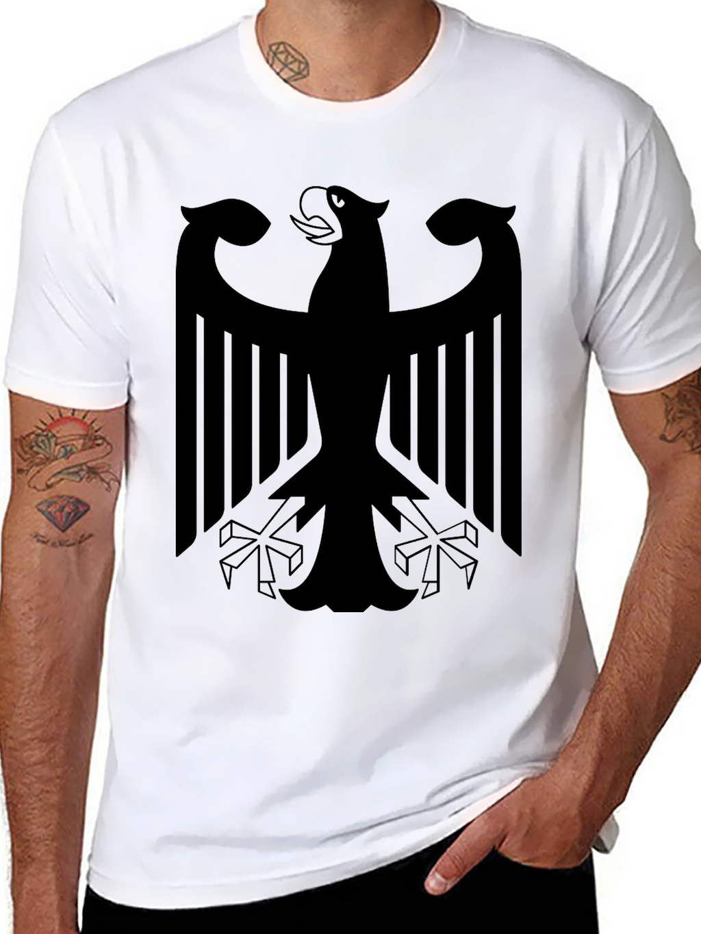 Black Eagle Graphic Tee - Mens Fashion