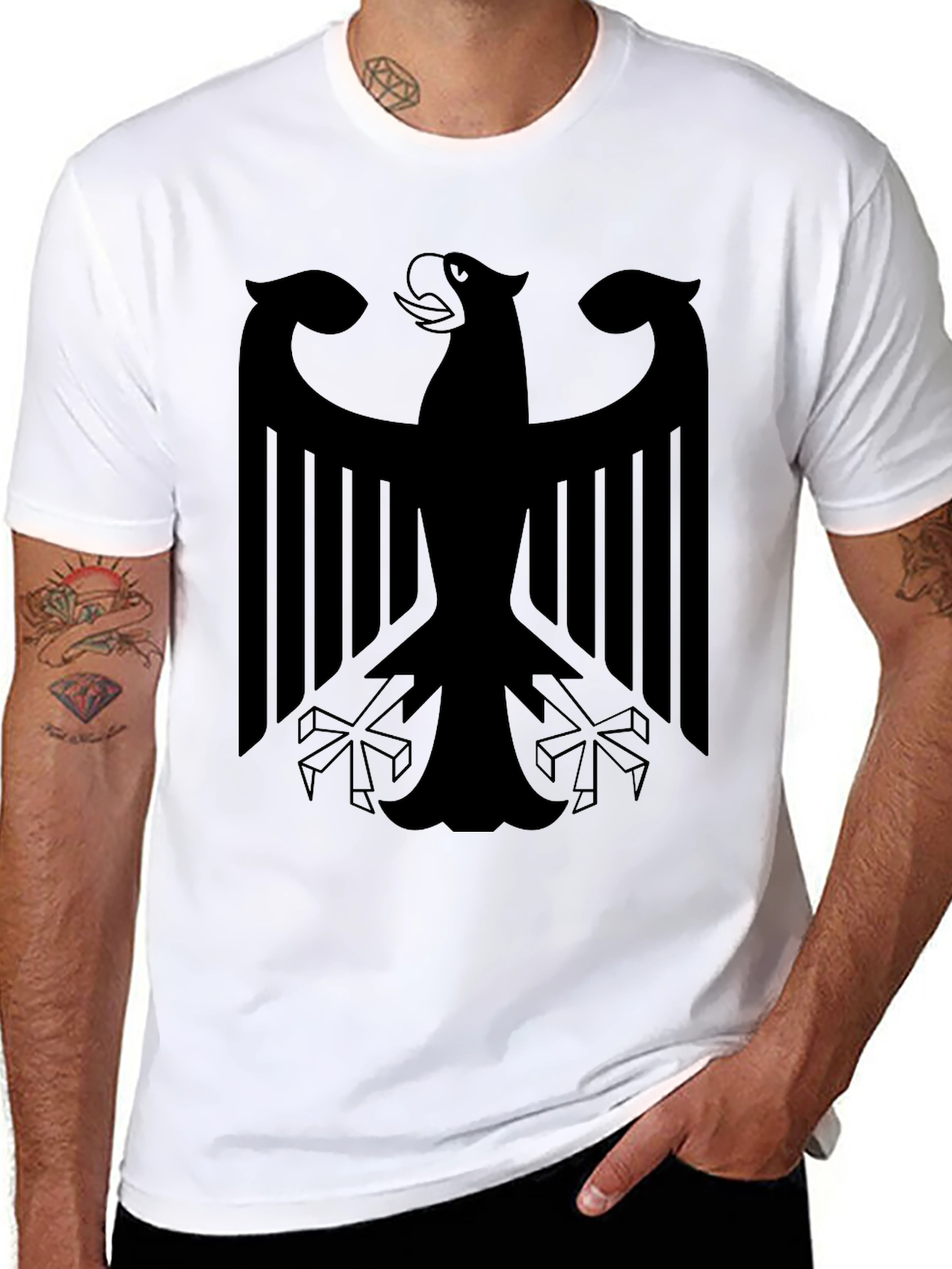Black Eagle Graphic Tee - Mens Fashion