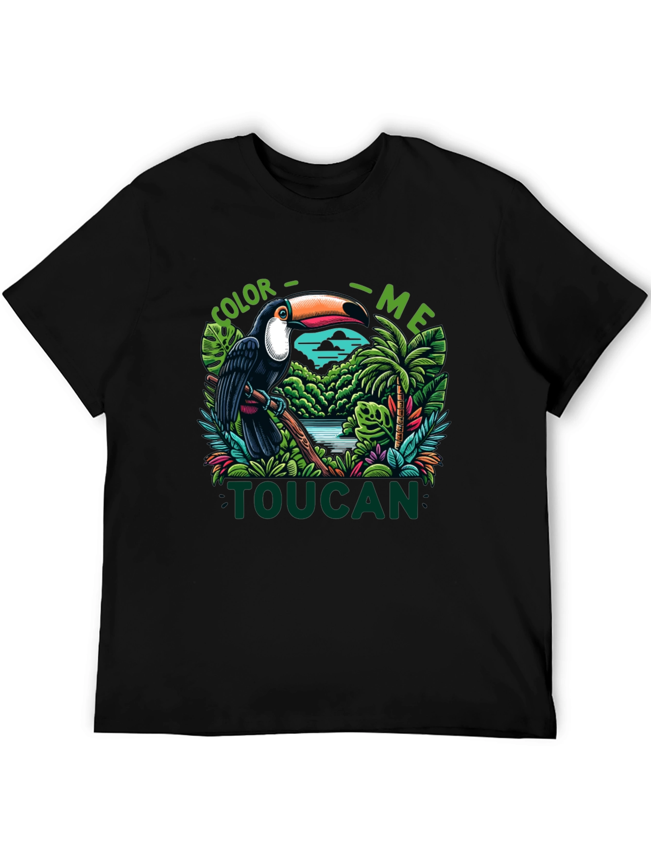 Color Me Toucan T-Shirt - Tropical Bird Design