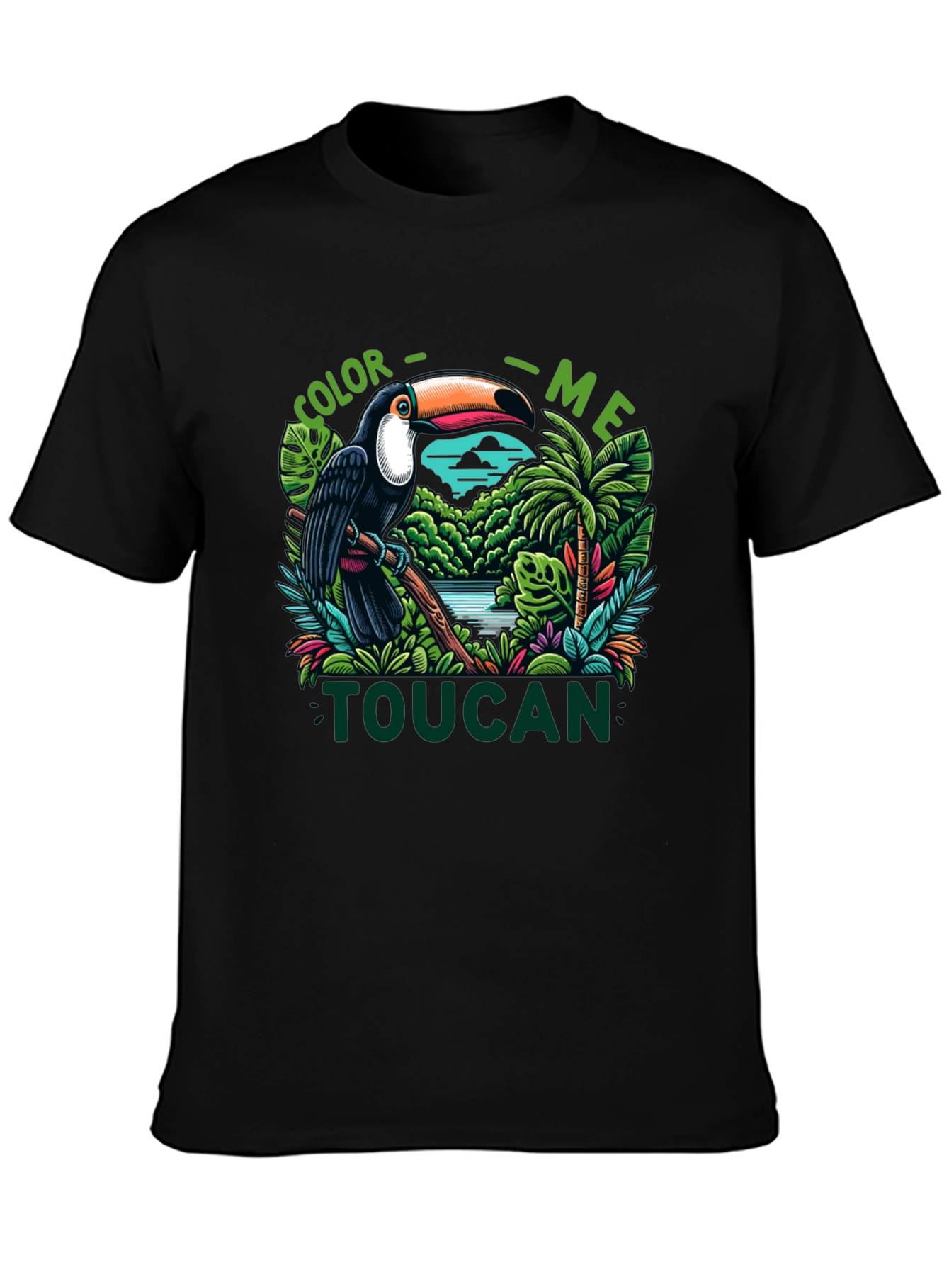 Color Me Toucan T-Shirt - Tropical Bird Design