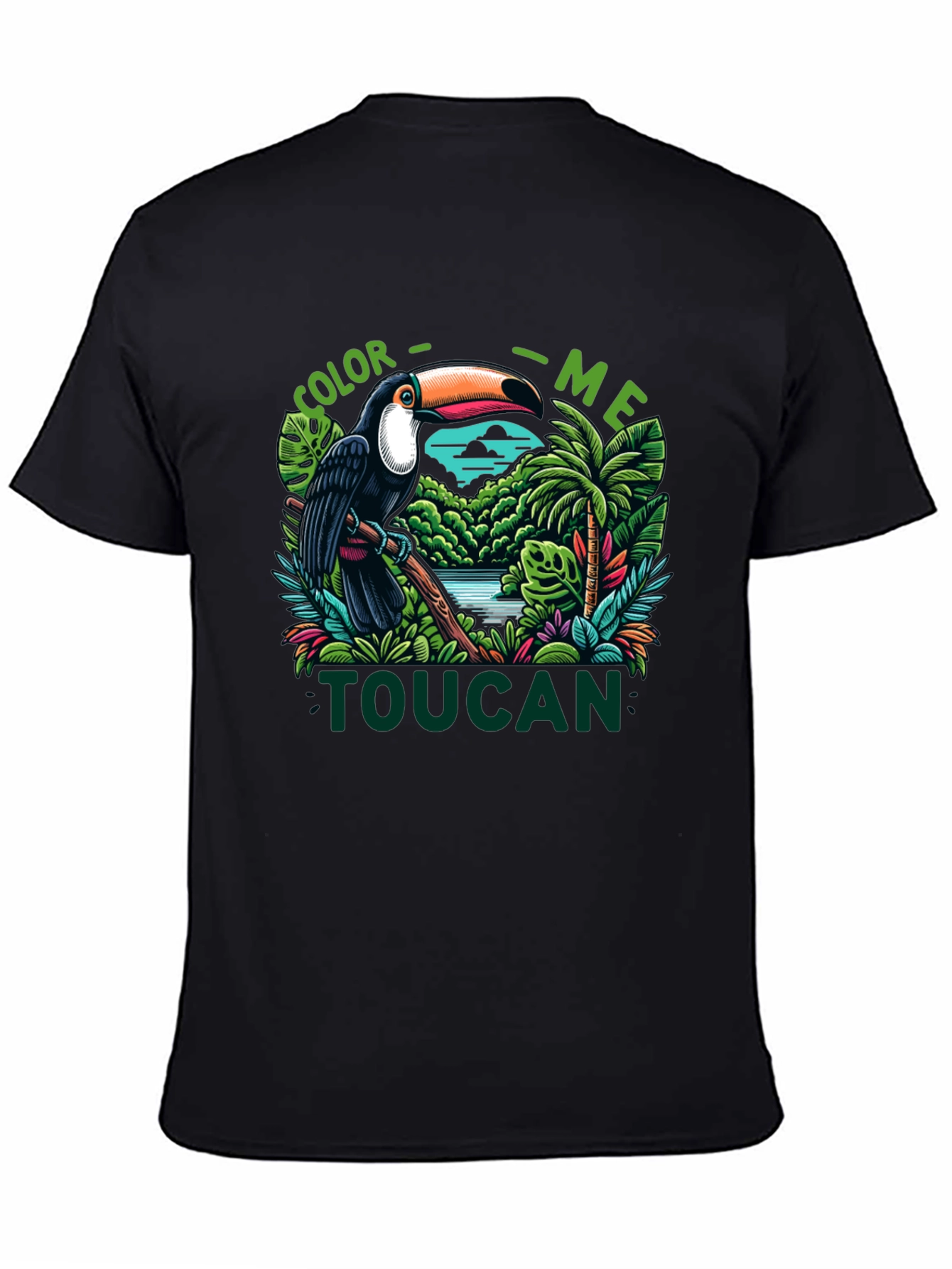 Color Me Toucan T-Shirt - Tropical Bird Design