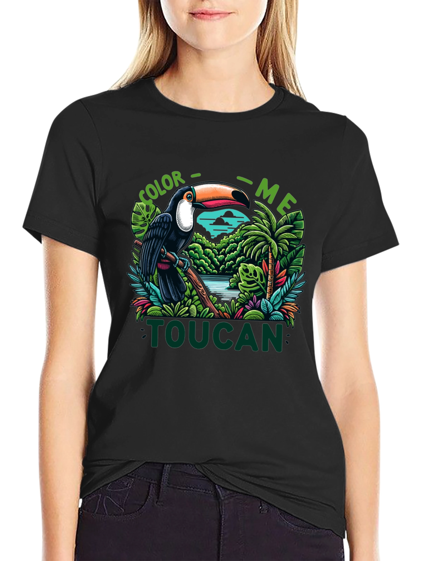 Color Me Toucan T-Shirt - Tropical Bird Design