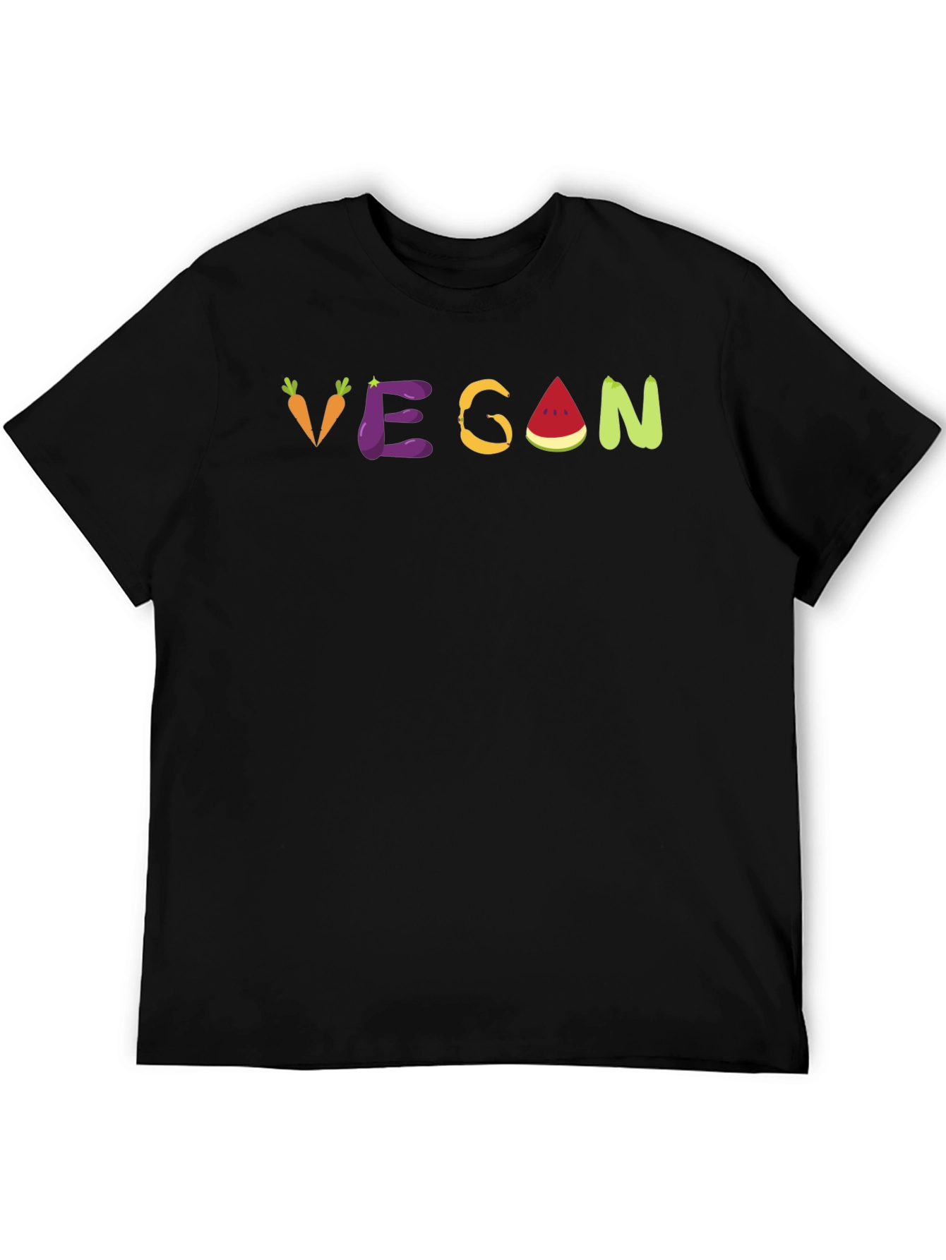 Vegan Graphic T-Shirt - Eat Your Fruits & Veggies!