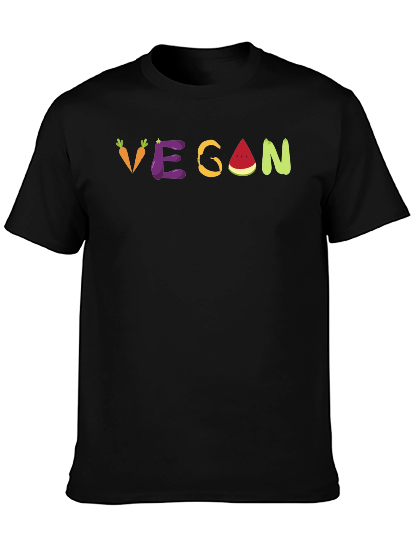 Vegan Graphic T-Shirt - Eat Your Fruits & Veggies!