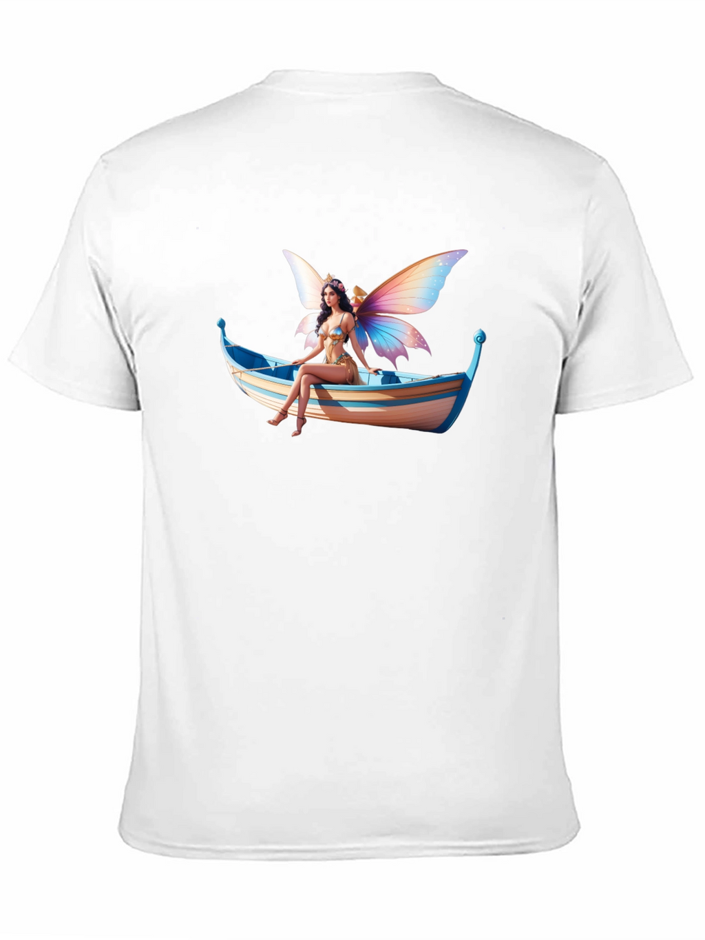 Fairy on Boat Graphic Tee - Black