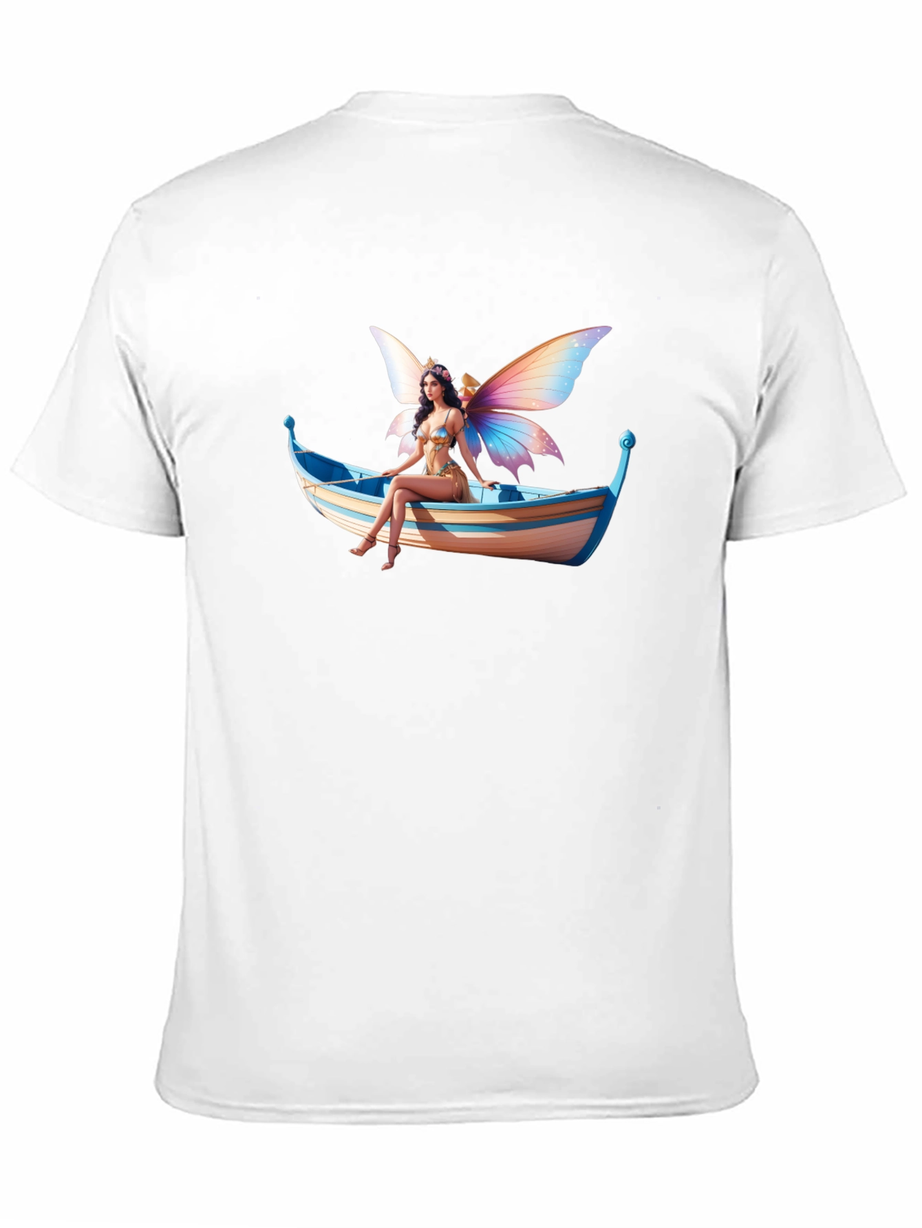 Fairy on Boat Graphic Tee - Black