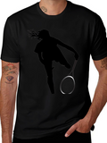 Tennis Player Silhouette Graphic T-Shirt
