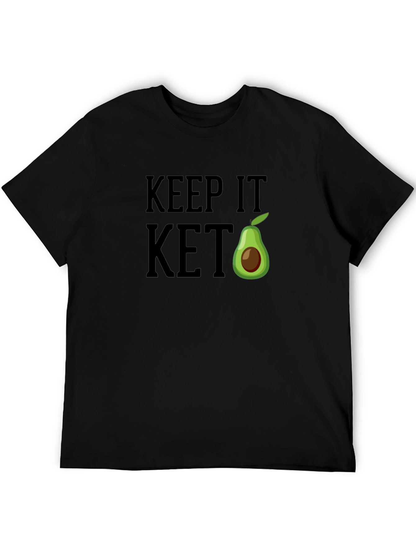 Keep It Keto Avocado T-Shirt - Black