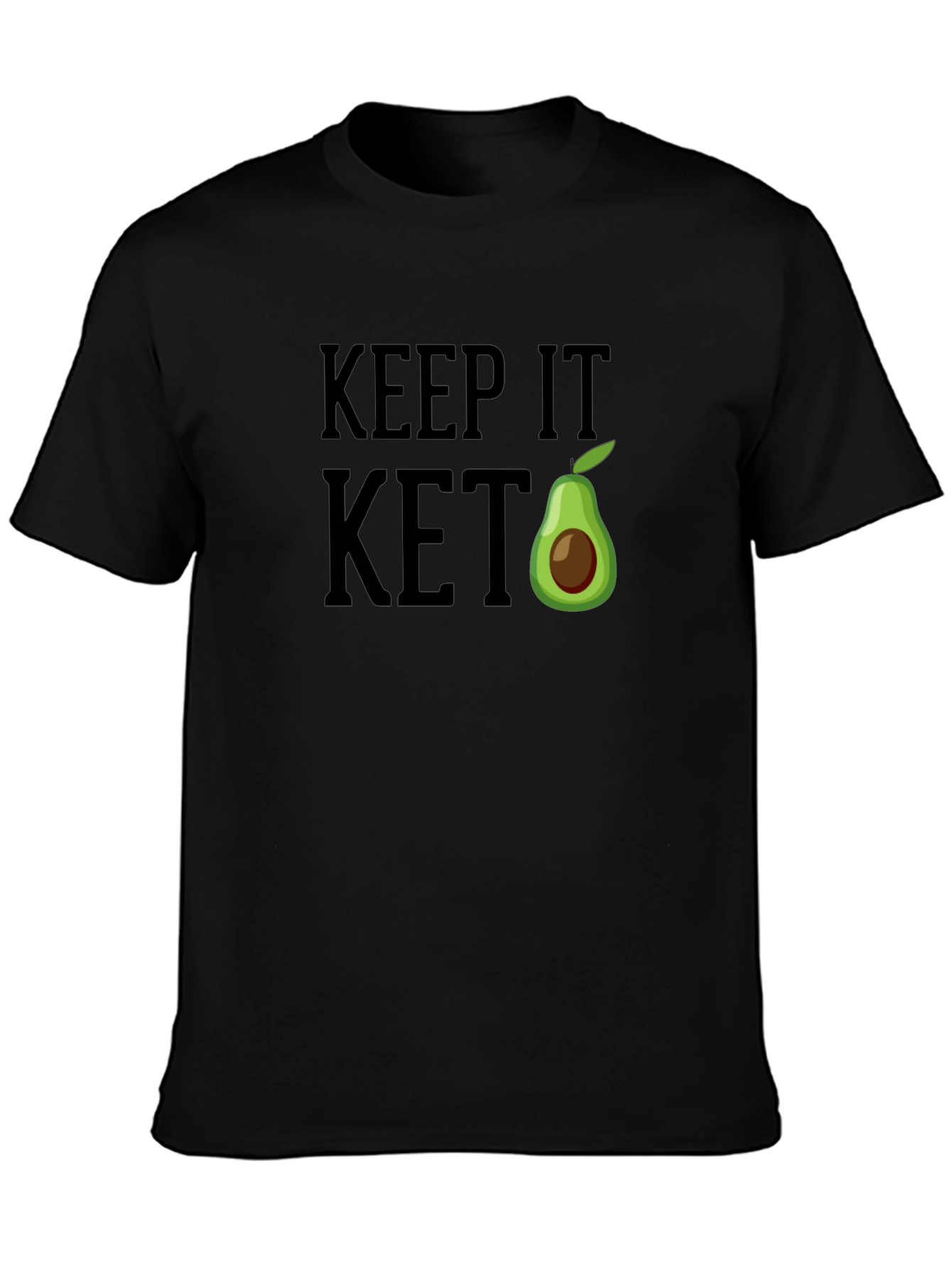 Keep It Keto Avocado T-Shirt - Black