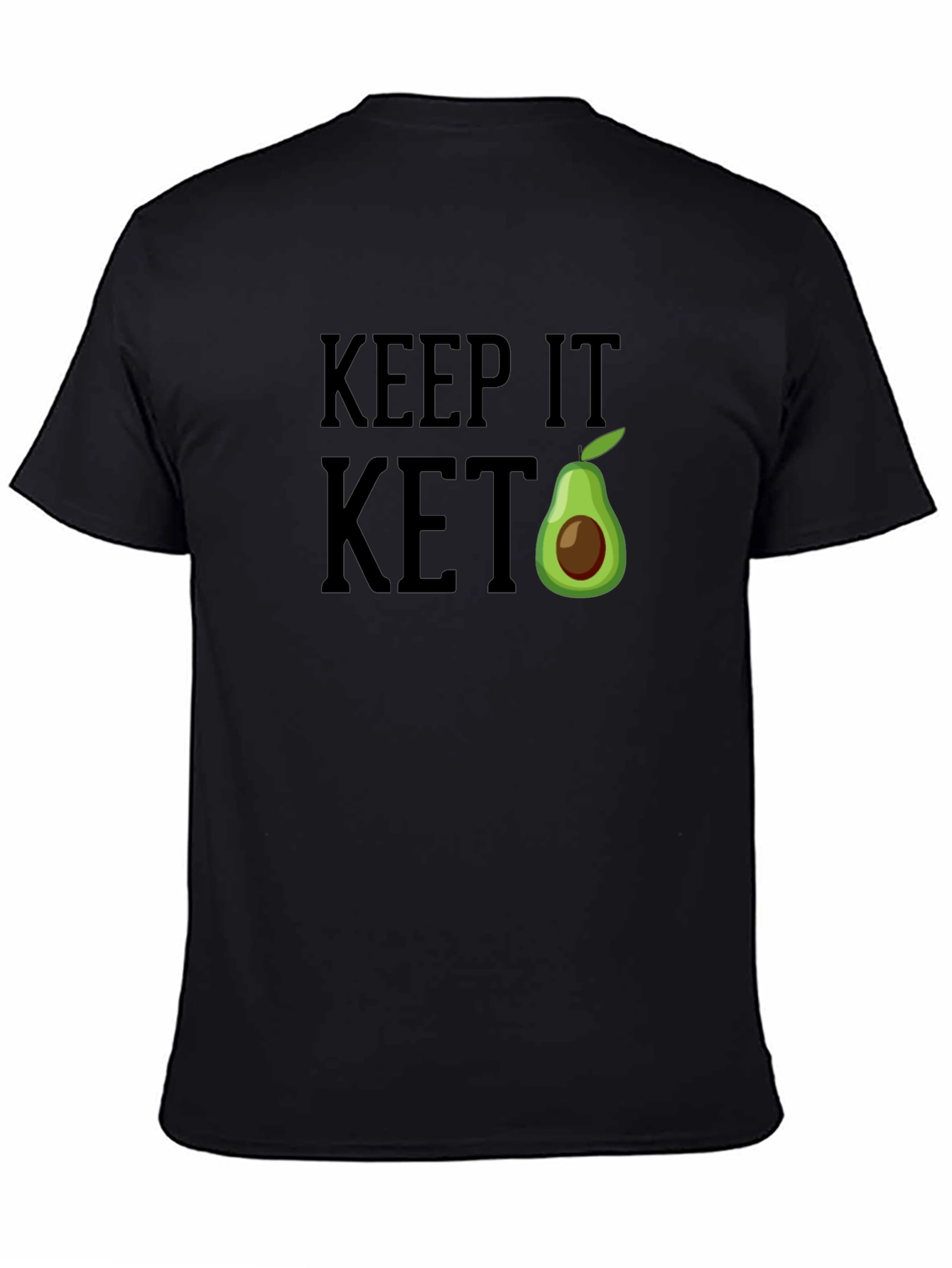 Keep It Keto Avocado T-Shirt - Black