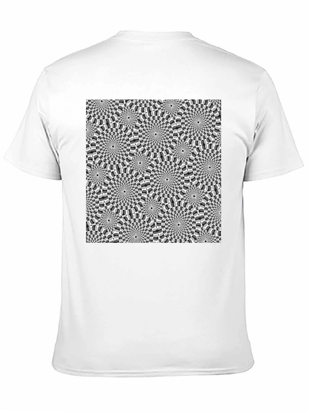 Optical Illusion Graphic Print Black T-Shirt