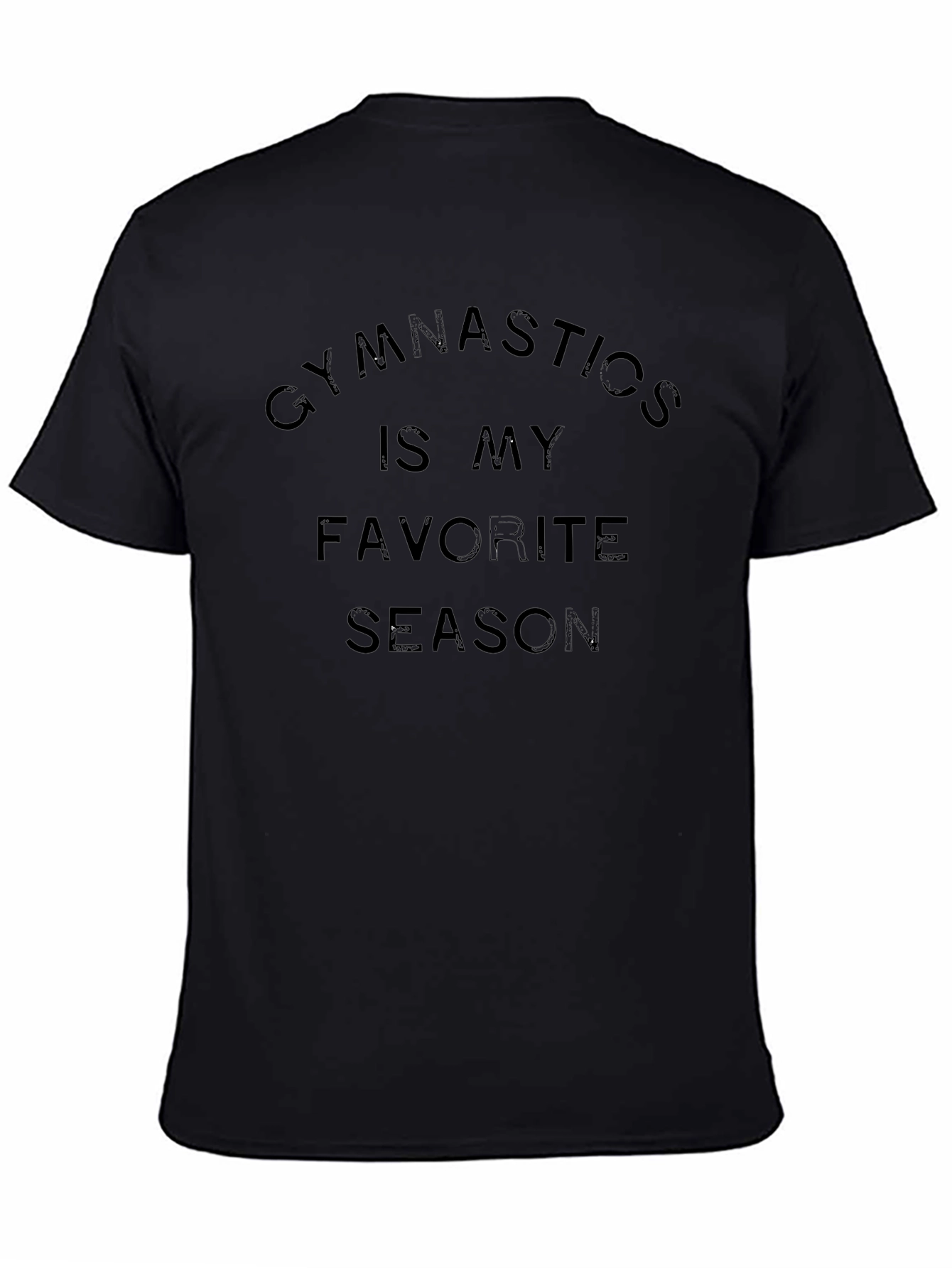 Gymnastics is My Favorite Season Black T-Shirt