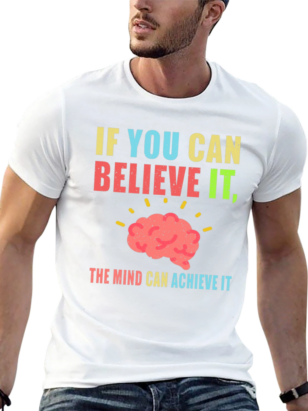 Motivational Brain Power Graphic T-Shirt