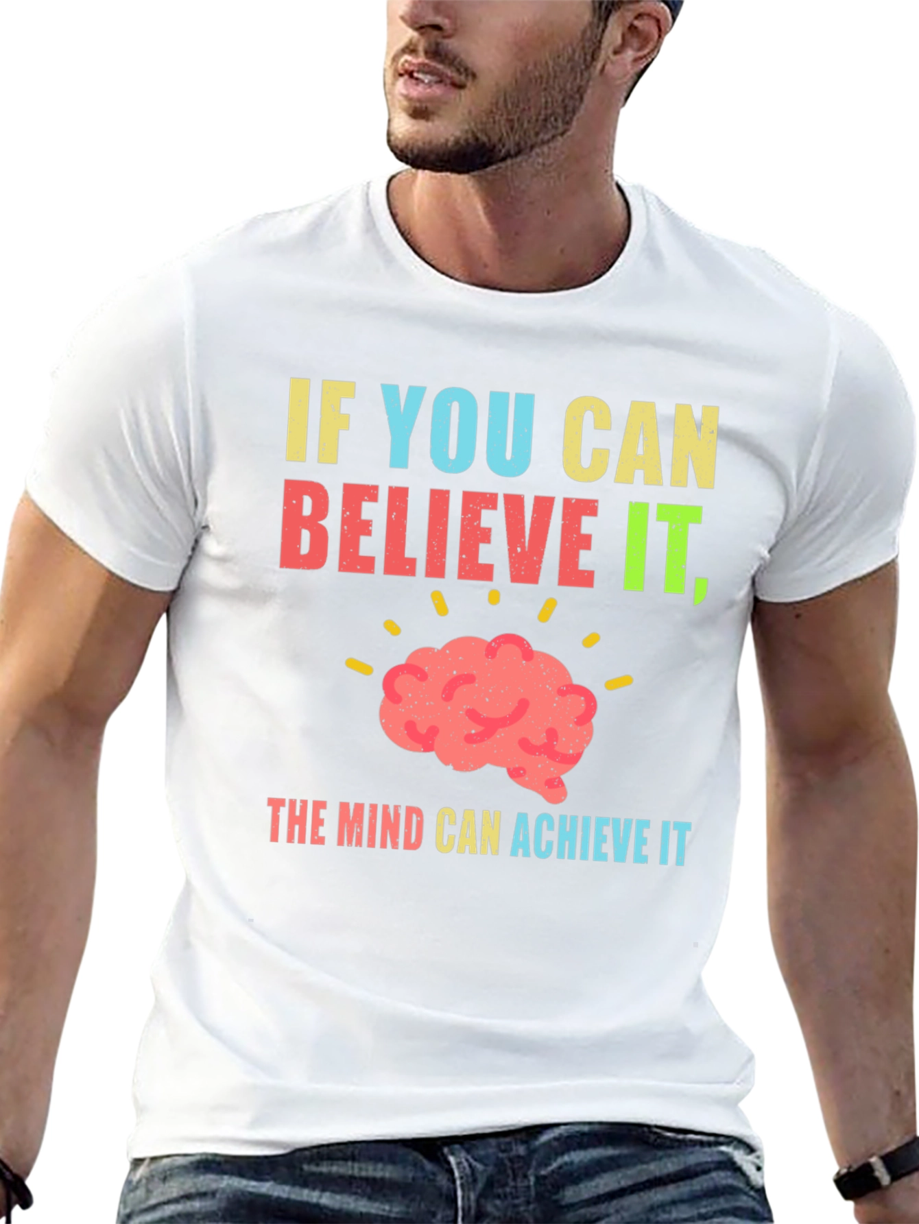 Motivational Brain Power Graphic T-Shirt