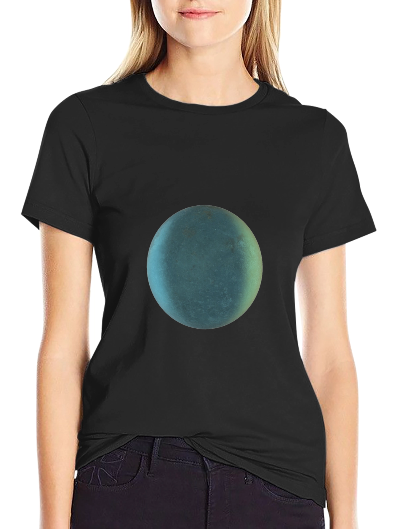 Uranus Graphic Tee - Black Cotton Comfort