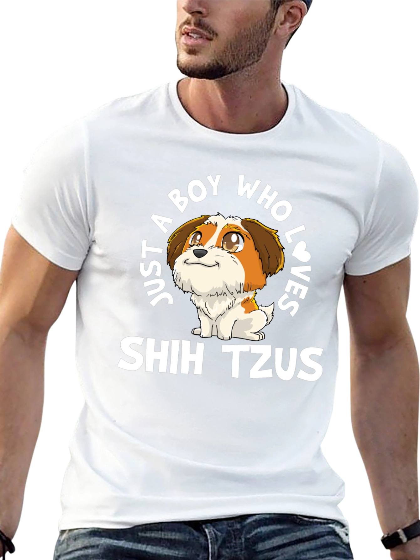 Boy Who Loves Shih Tzus T-Shirt