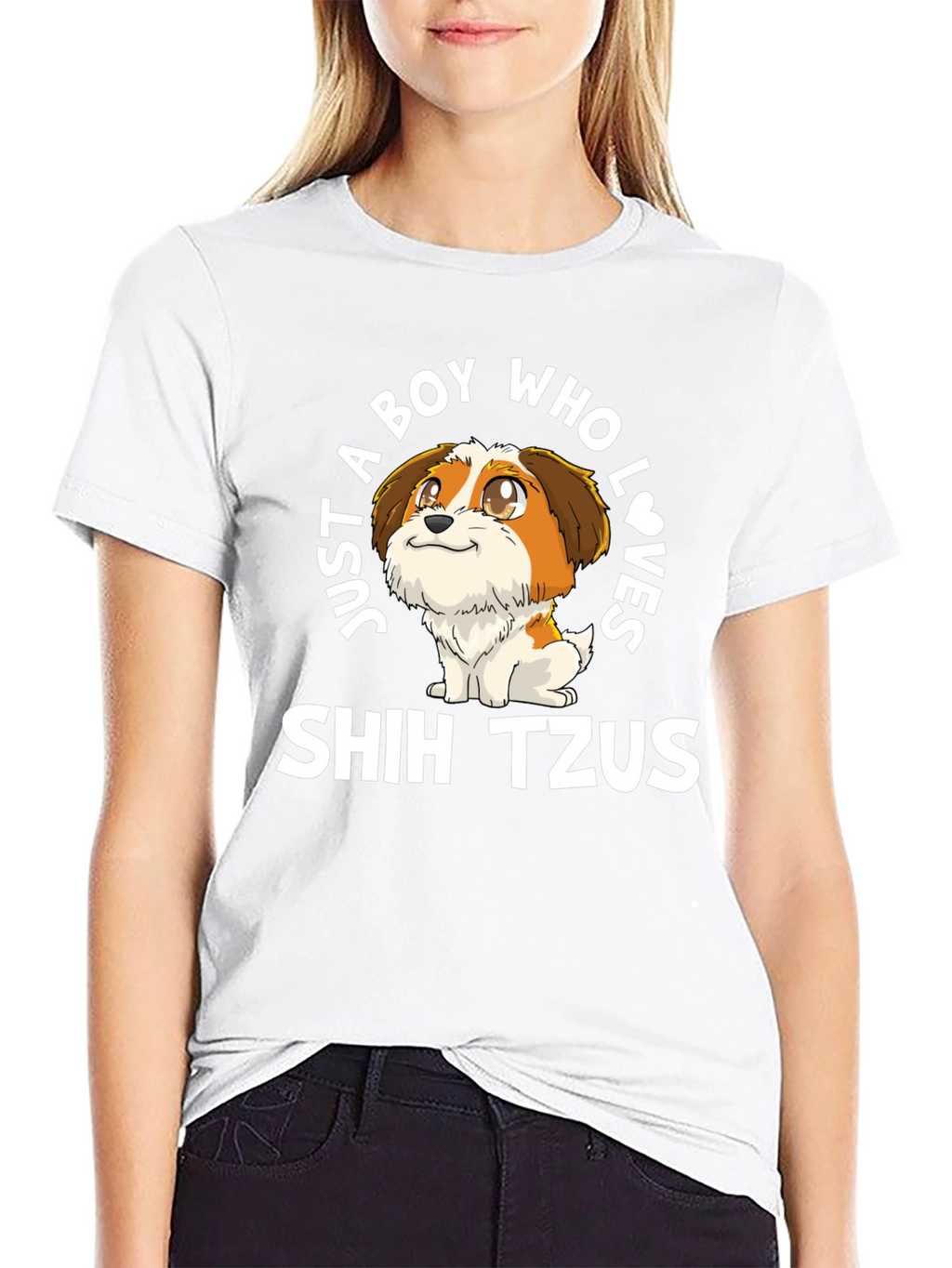 Boy Who Loves Shih Tzus T-Shirt
