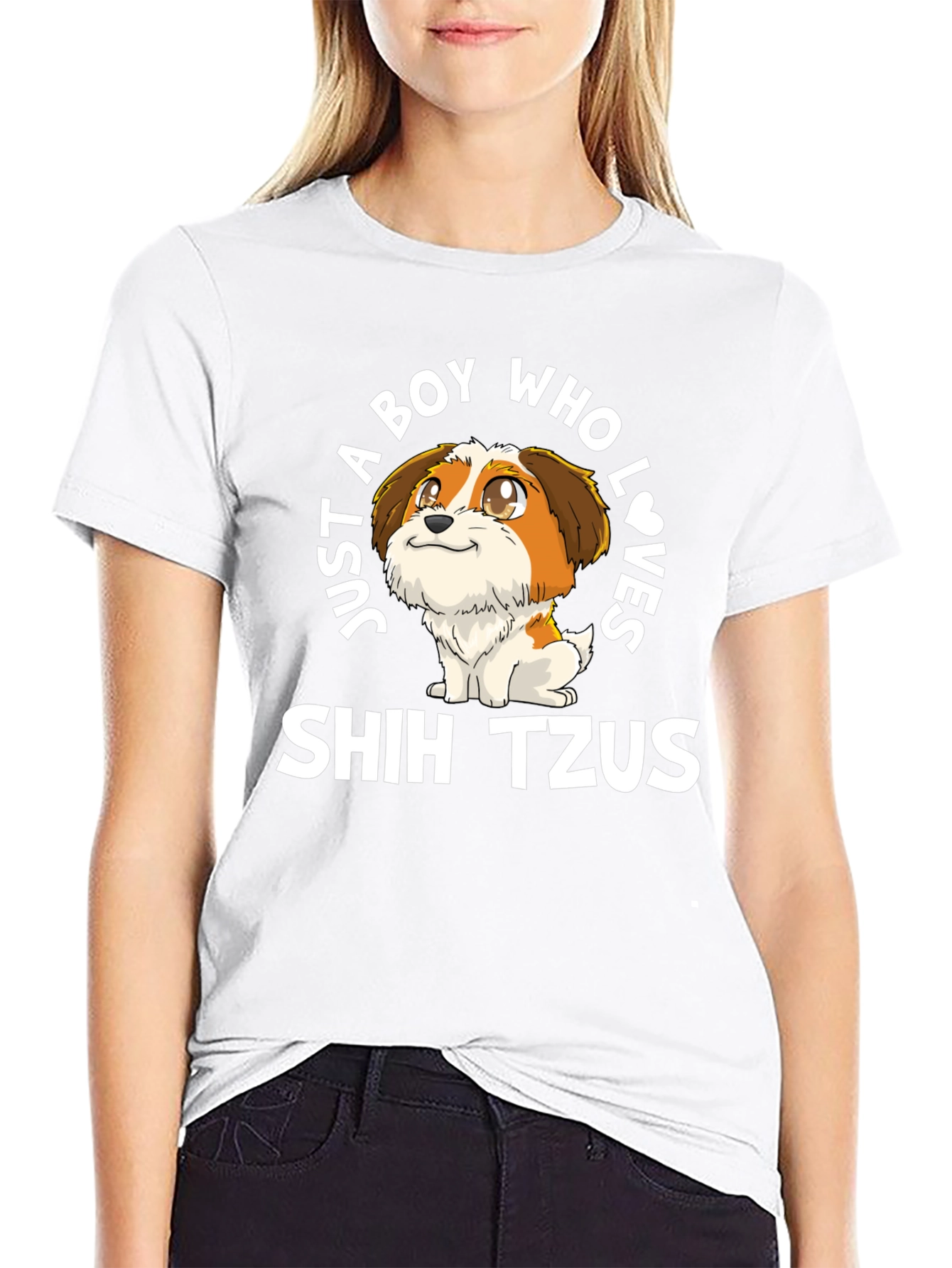Boy Who Loves Shih Tzus T-Shirt