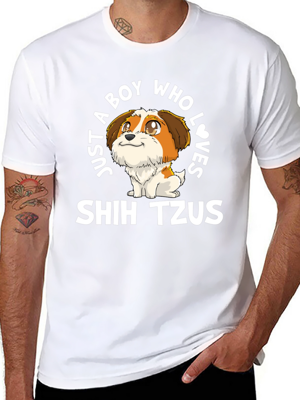 Boy Who Loves Shih Tzus T-Shirt
