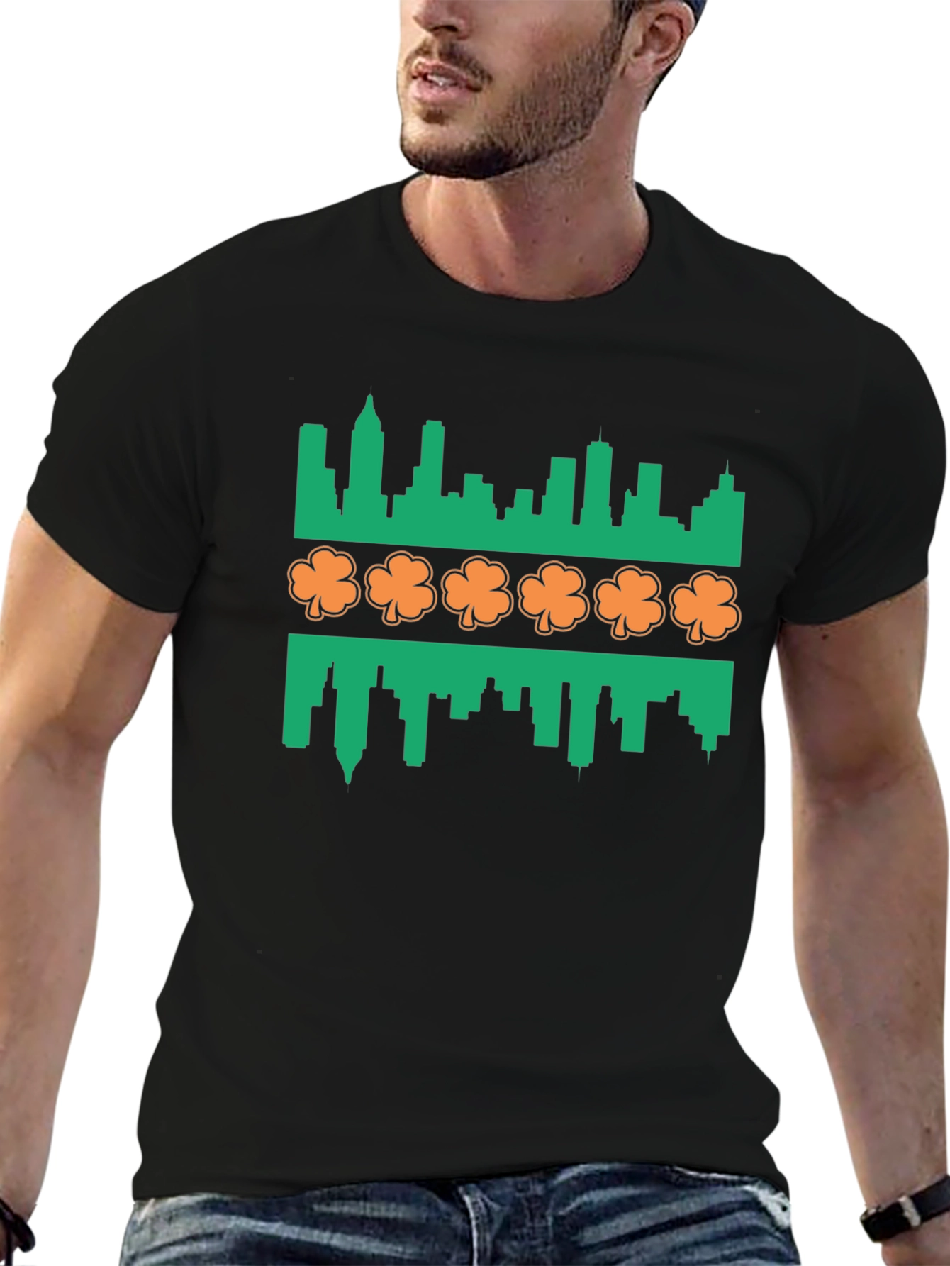 Shamrock Skyline Graphic T-Shirt