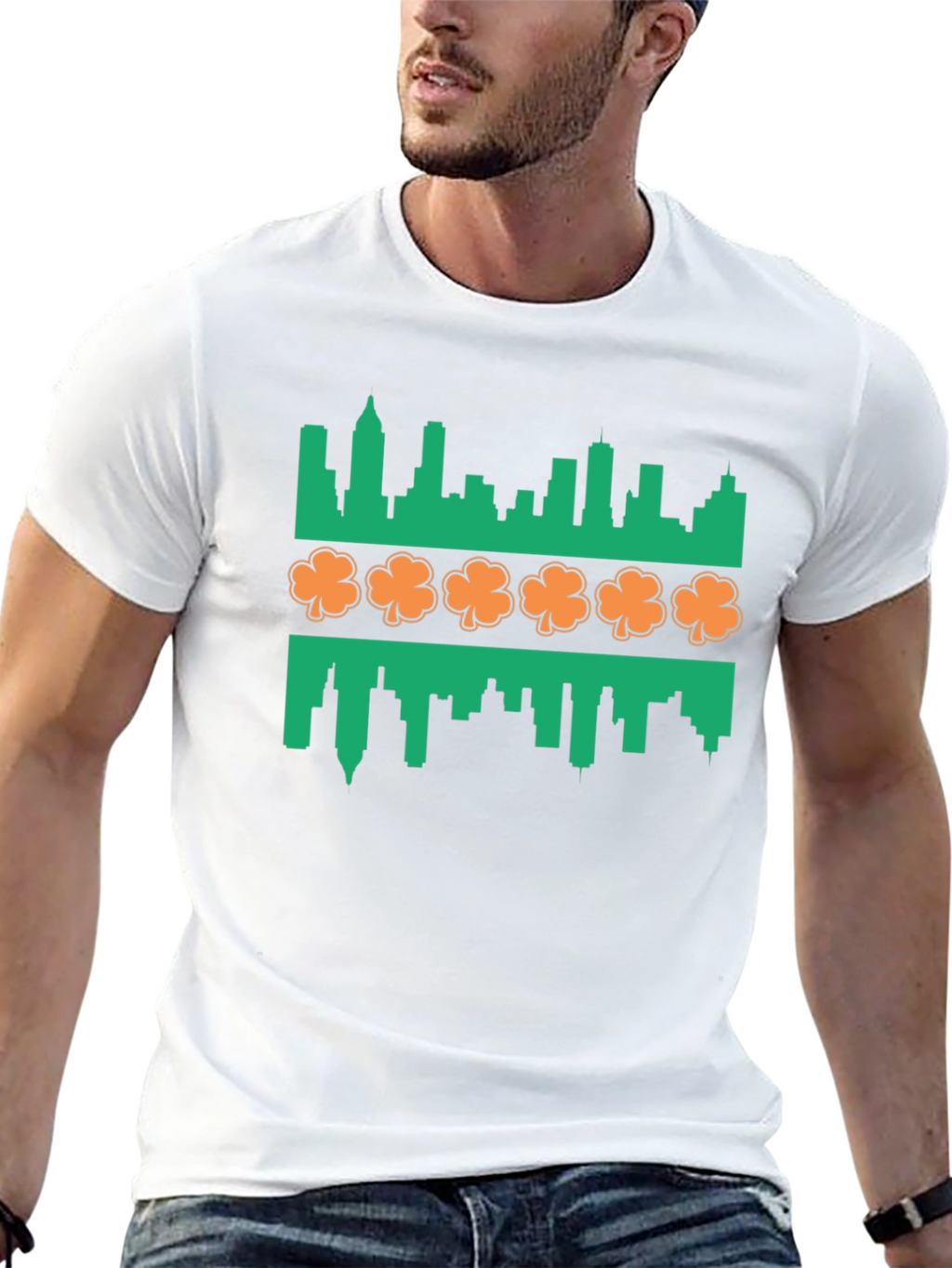 Shamrock Skyline Graphic T-Shirt