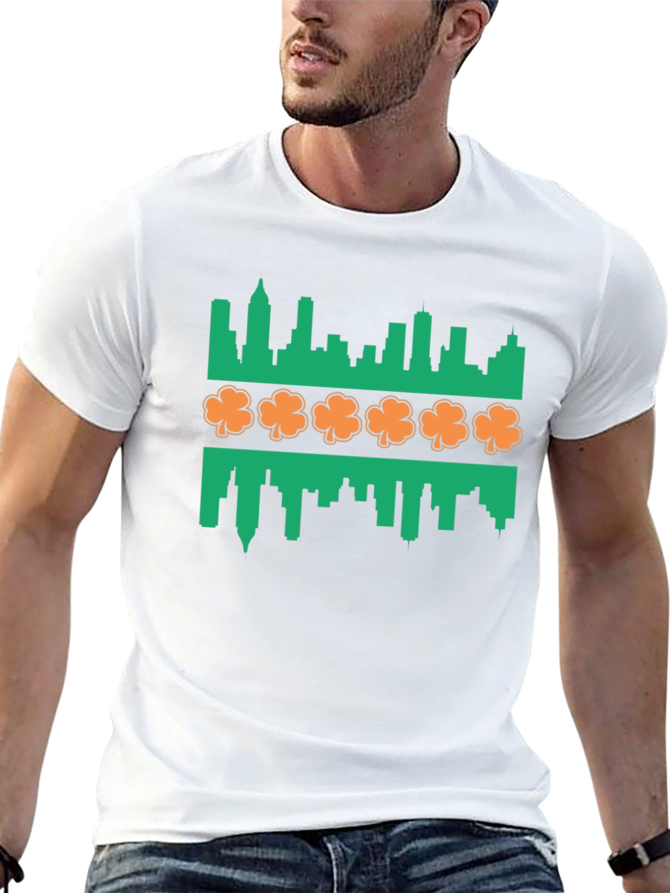 Shamrock Skyline Graphic T-Shirt