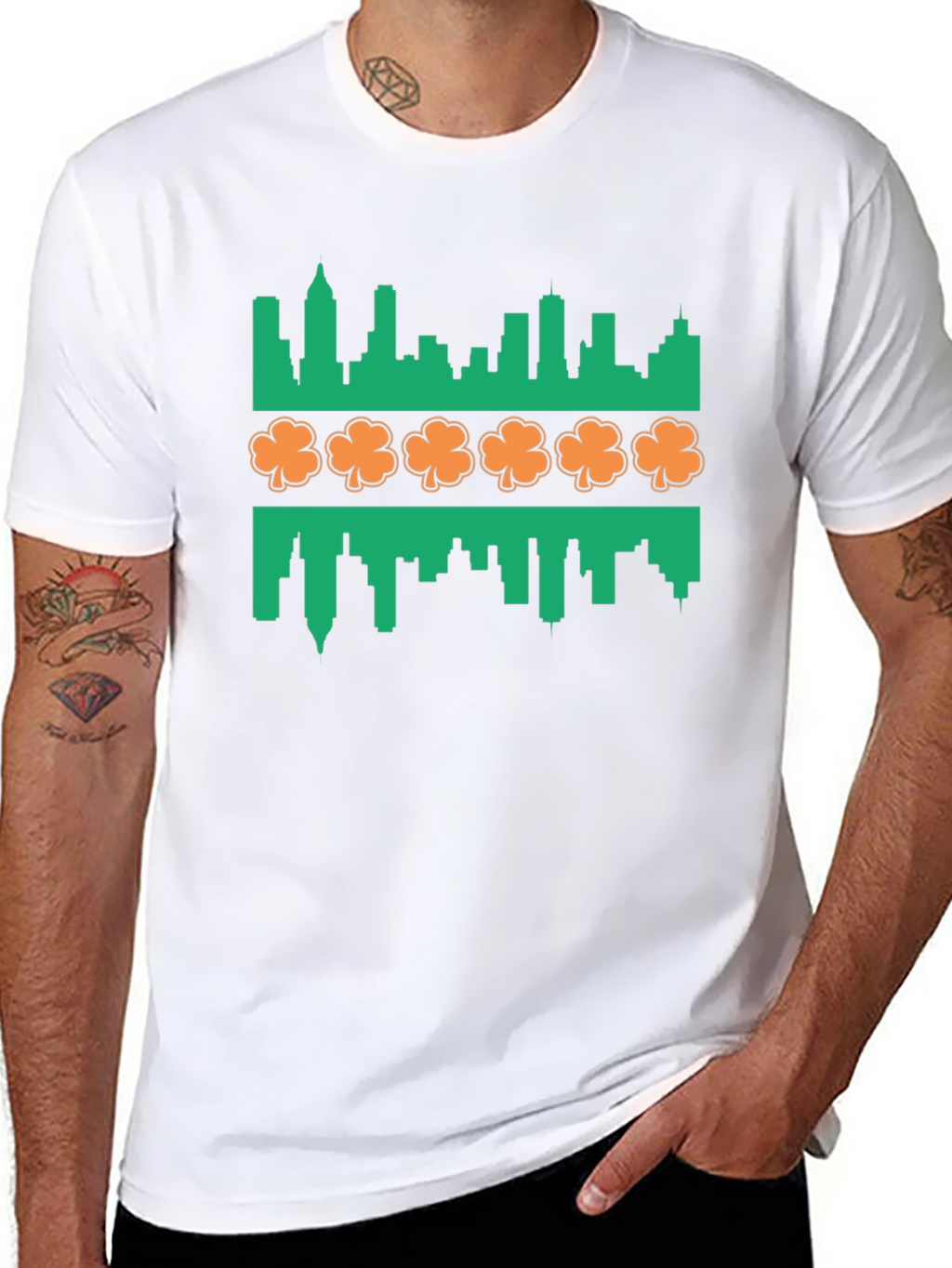 Shamrock Skyline Graphic T-Shirt