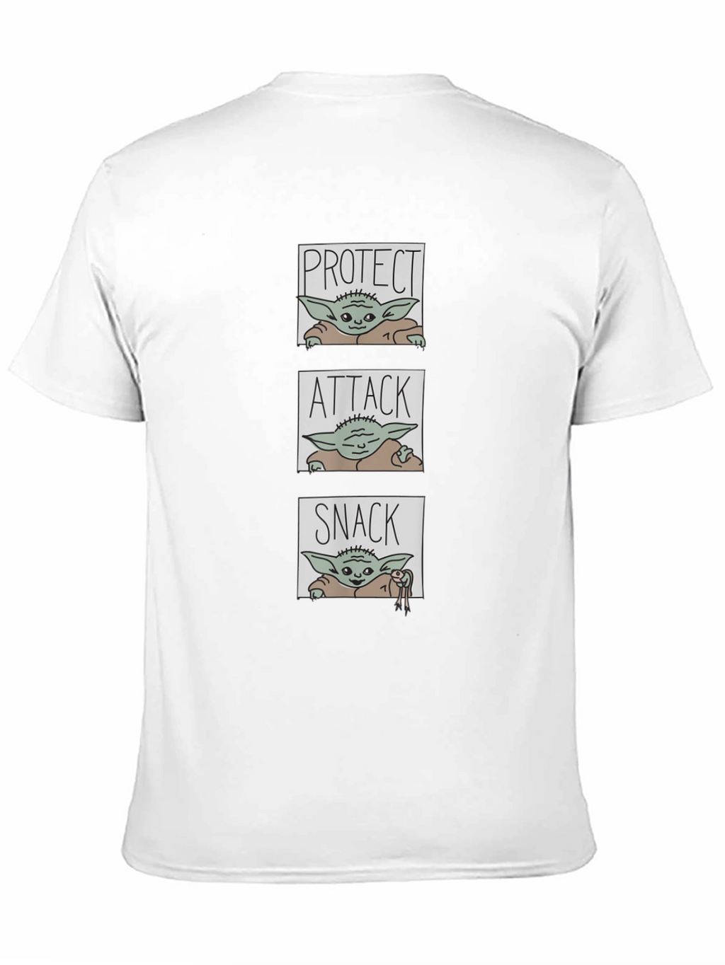 Protect Attack Snack T-Shirt - Baby Yoda