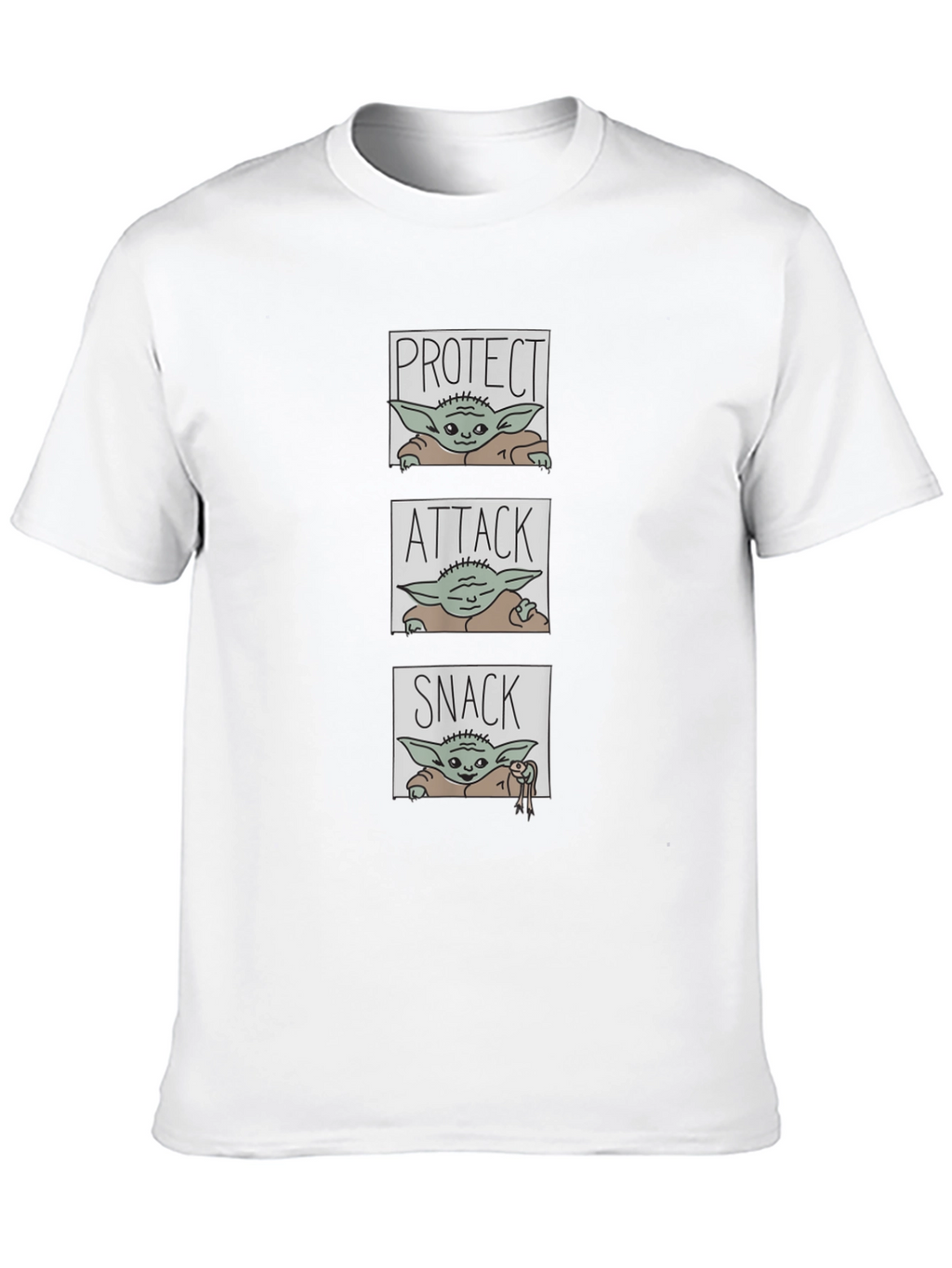 Protect Attack Snack T-Shirt - Baby Yoda