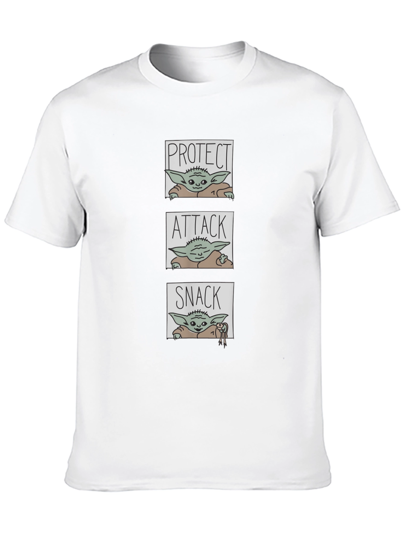 Protect Attack Snack T-Shirt - Baby Yoda