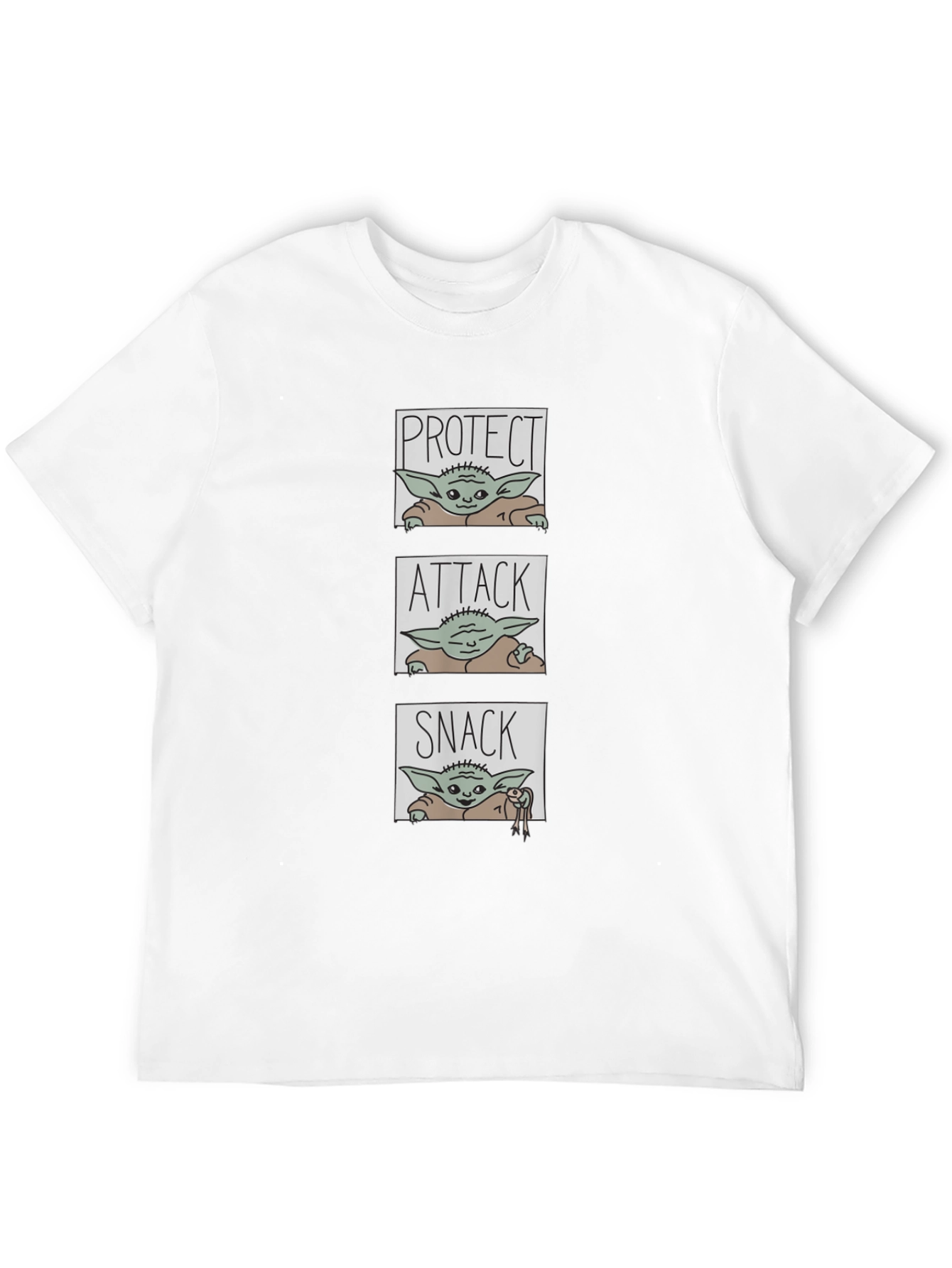 Protect Attack Snack T-Shirt - Baby Yoda