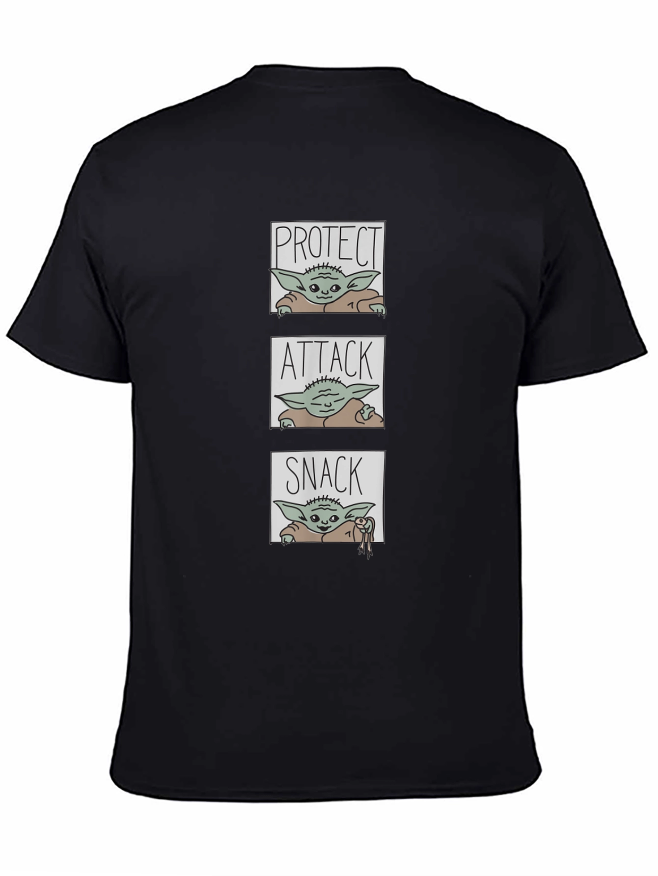 Protect Attack Snack T-Shirt - Baby Yoda