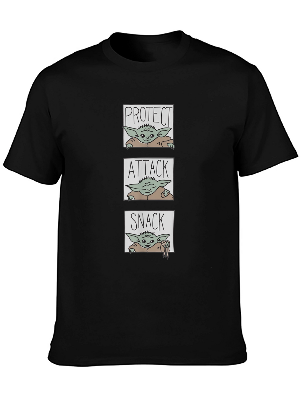 Protect Attack Snack T-Shirt - Baby Yoda