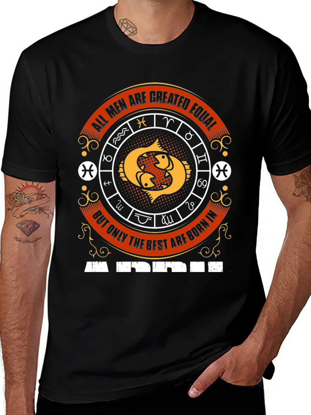Pisces Zodiac Sign Mens T-Shirt