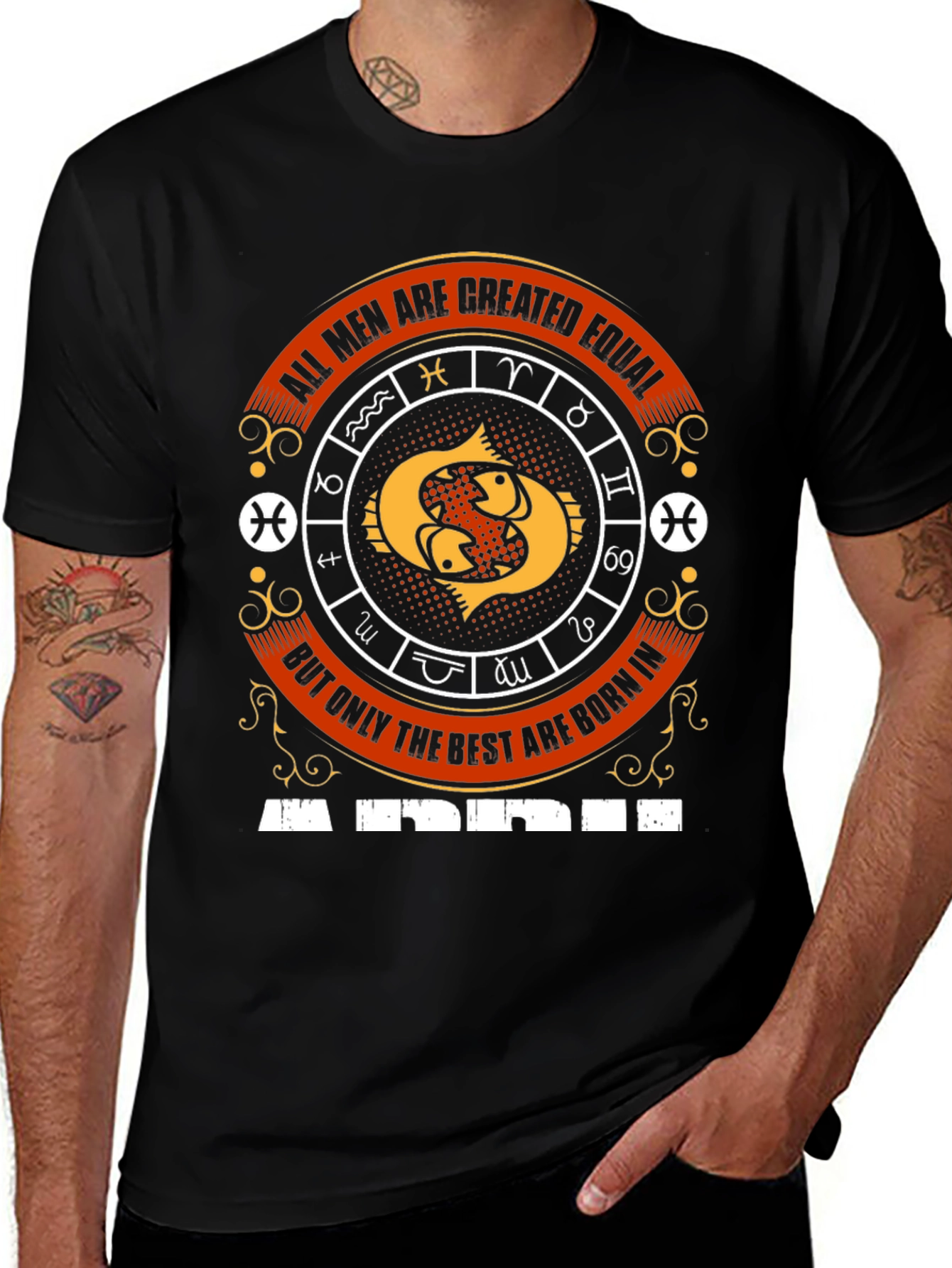 Pisces Zodiac Sign Mens T-Shirt