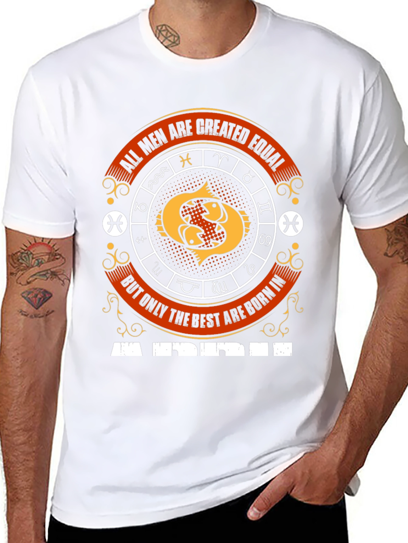 Pisces Zodiac Sign Mens T-Shirt