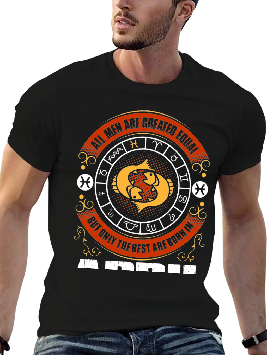 Pisces Zodiac Sign Mens T-Shirt
