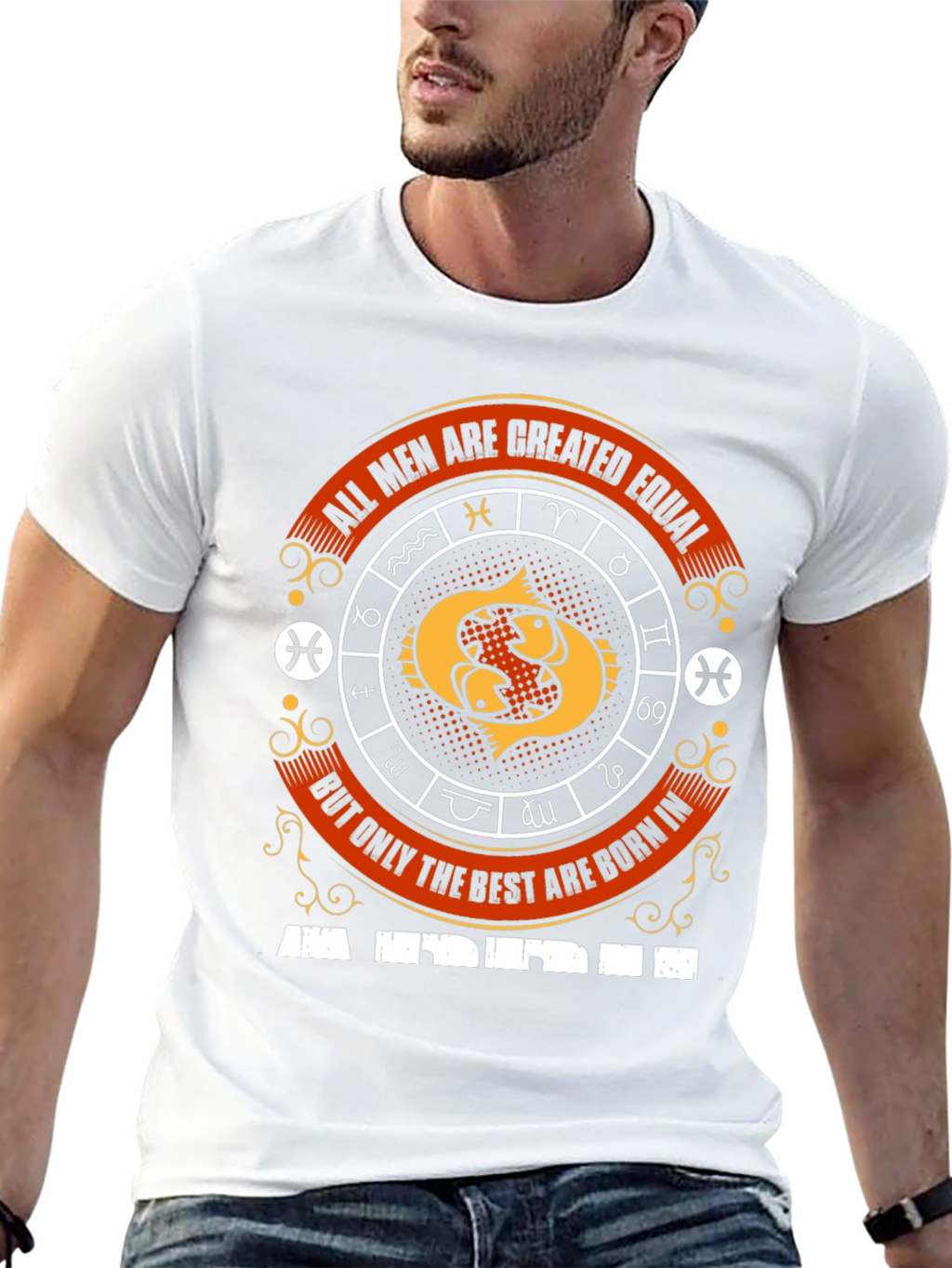 Pisces Zodiac Sign Mens T-Shirt
