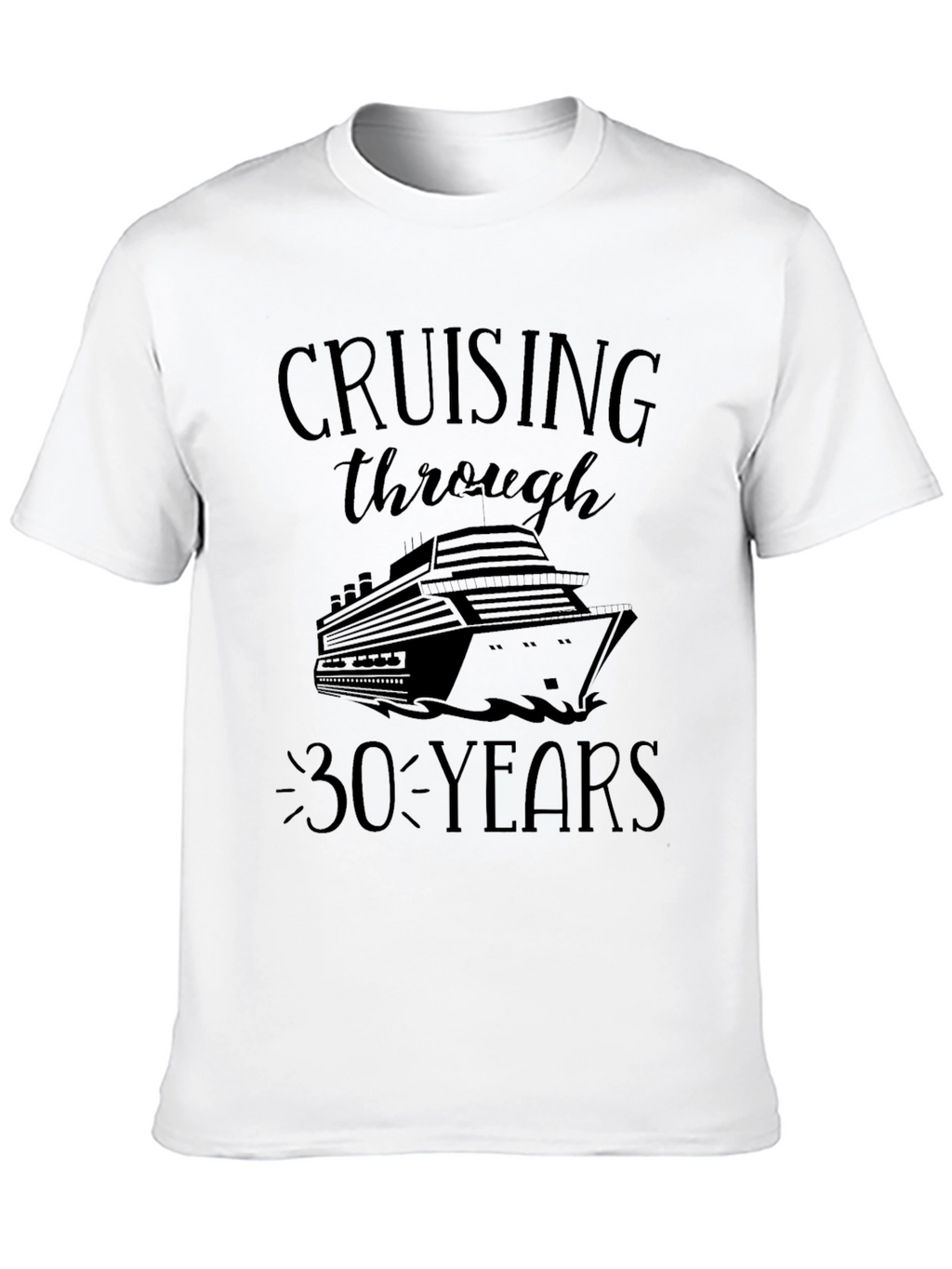 Cruising Through 30 Years Black T-Shirt