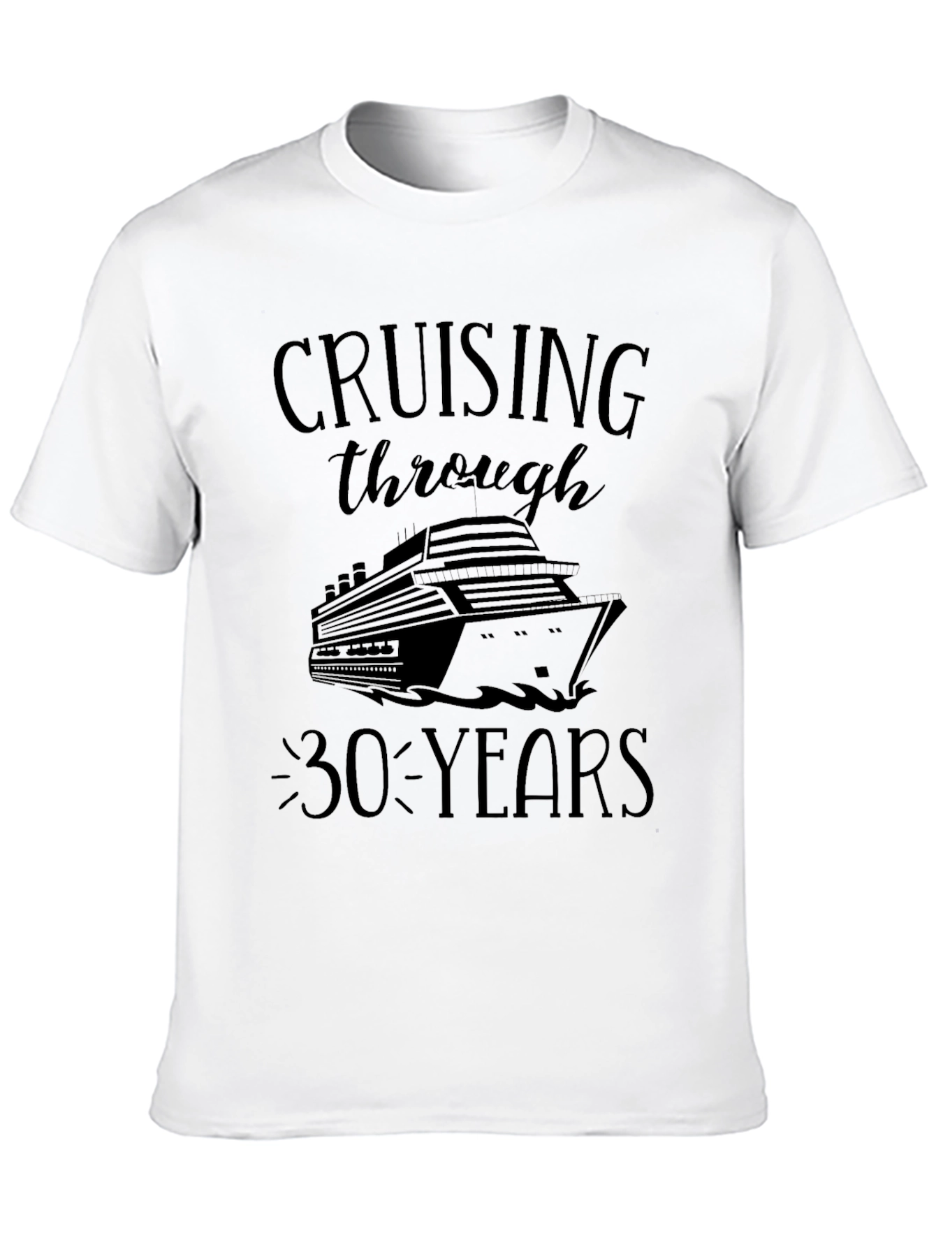 Cruising Through 30 Years Black T-Shirt