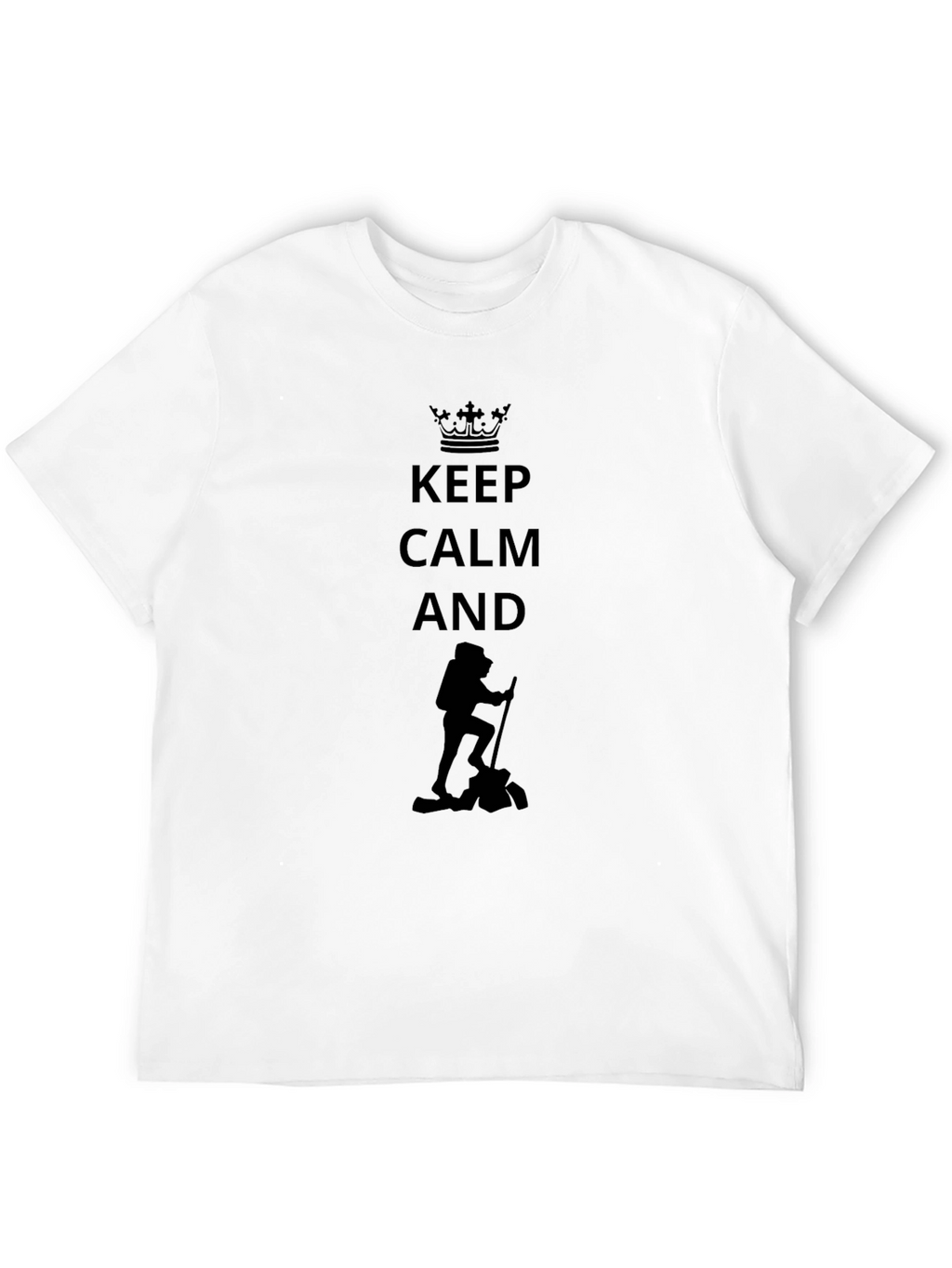 Keep Calm Hiker Graphic Tee - Black