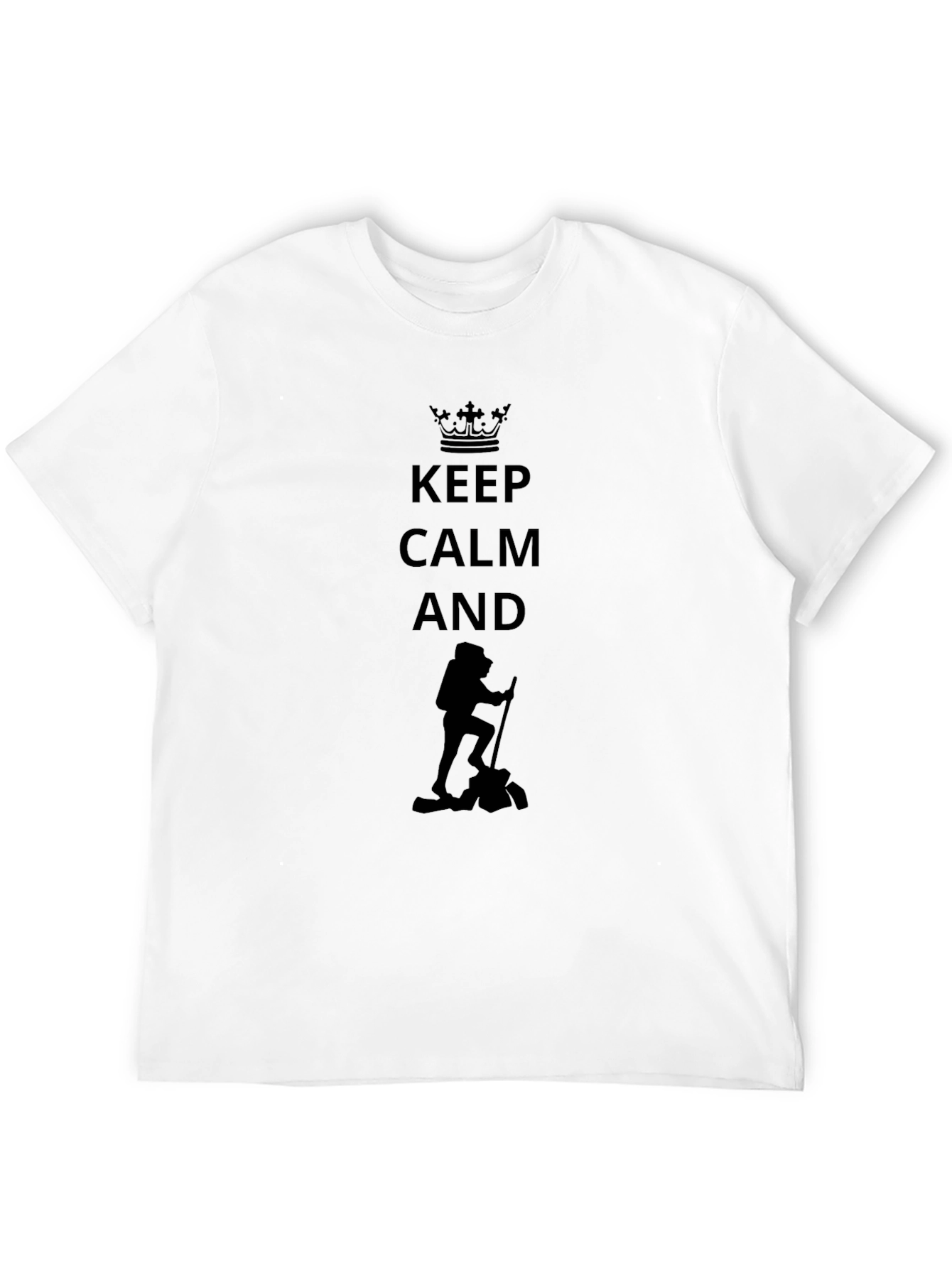 Keep Calm Hiker Graphic Tee - Black