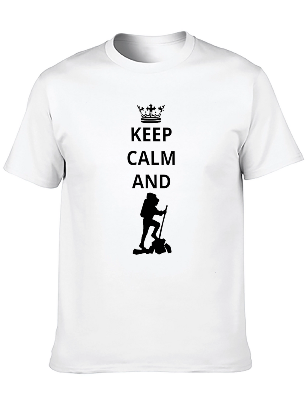 Keep Calm Hiker Graphic Tee - Black
