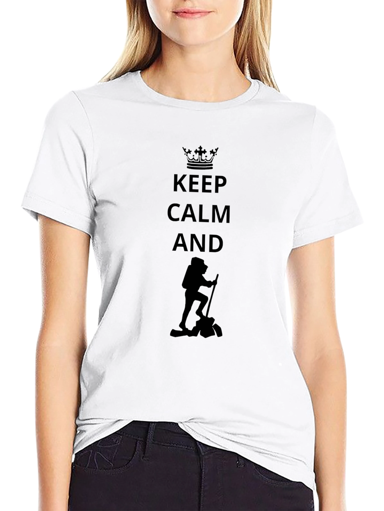 Keep Calm Hiker Graphic Tee - Black